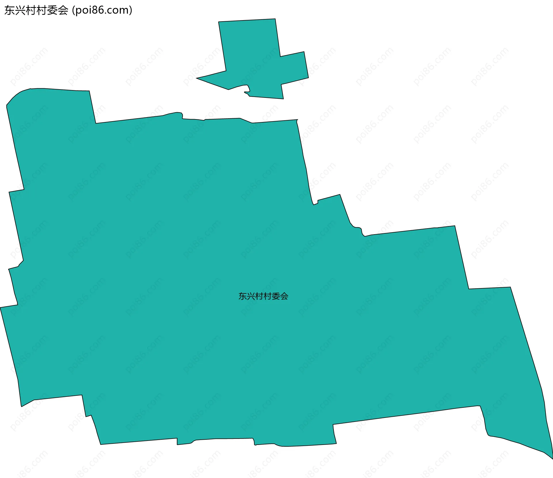 东兴村村委会边界地图