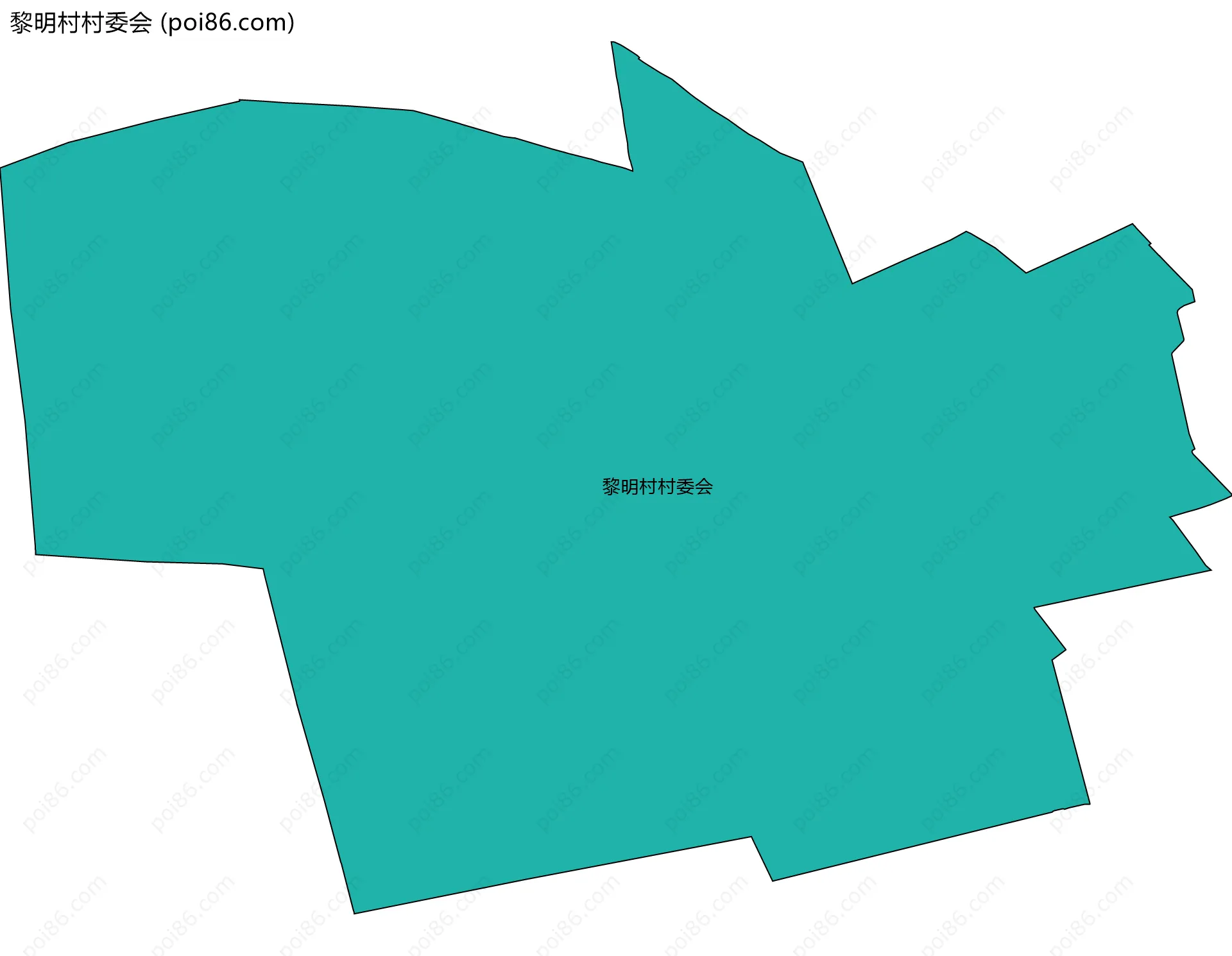黎明村村委会边界地图