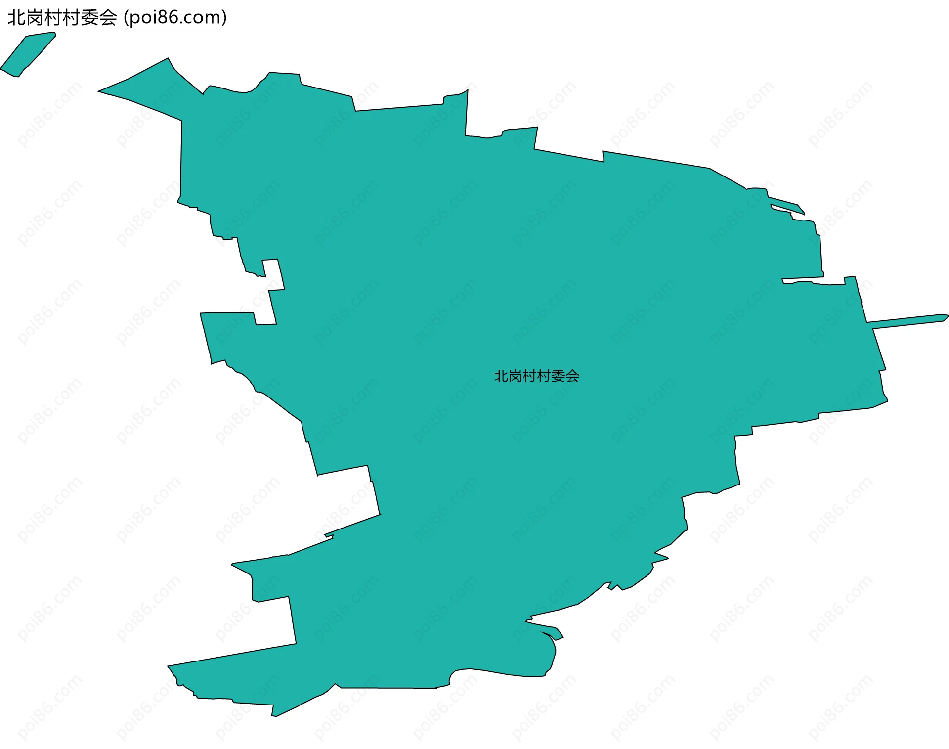 北岗村村委会边界地图