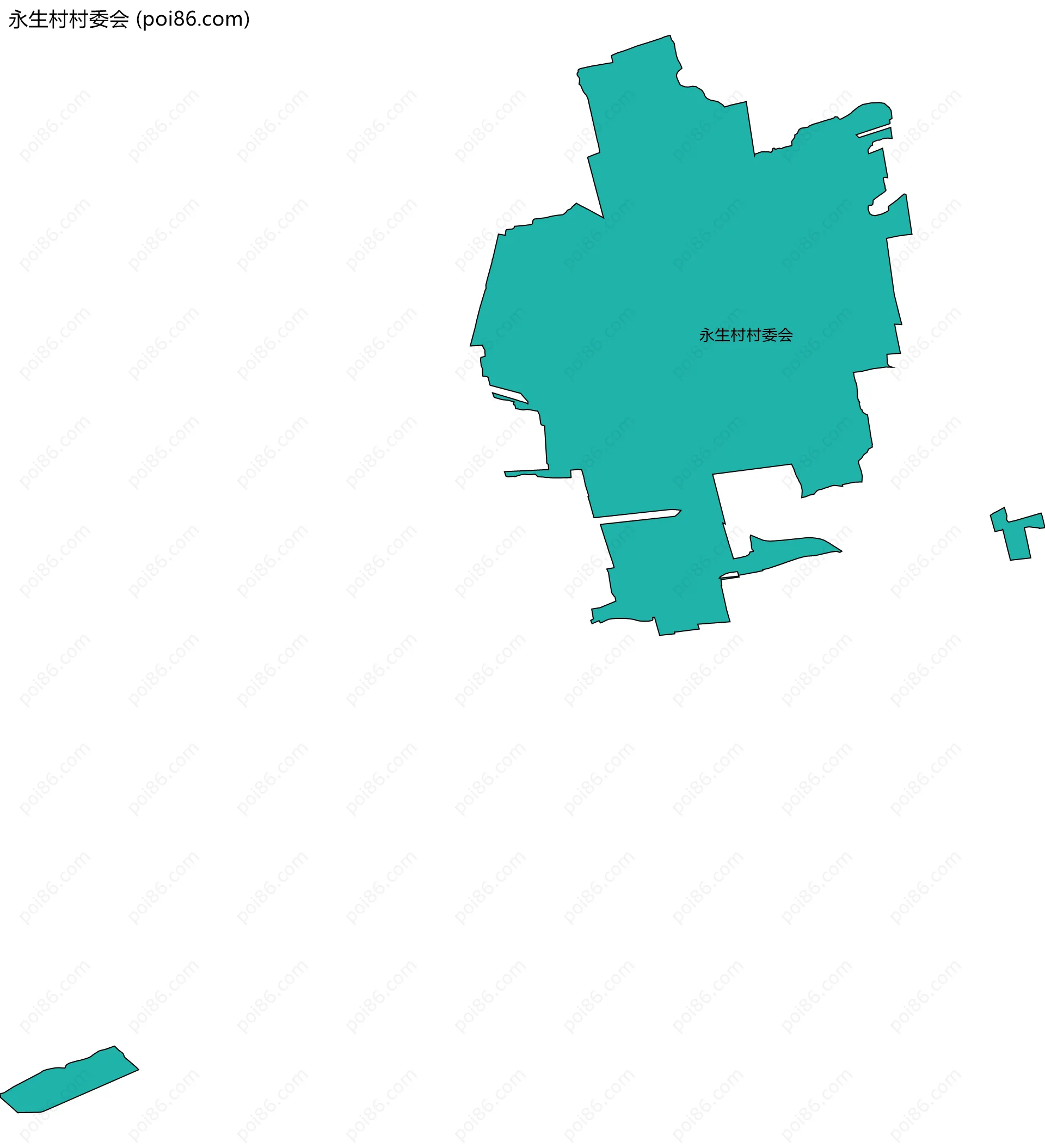 永生村村委会边界地图