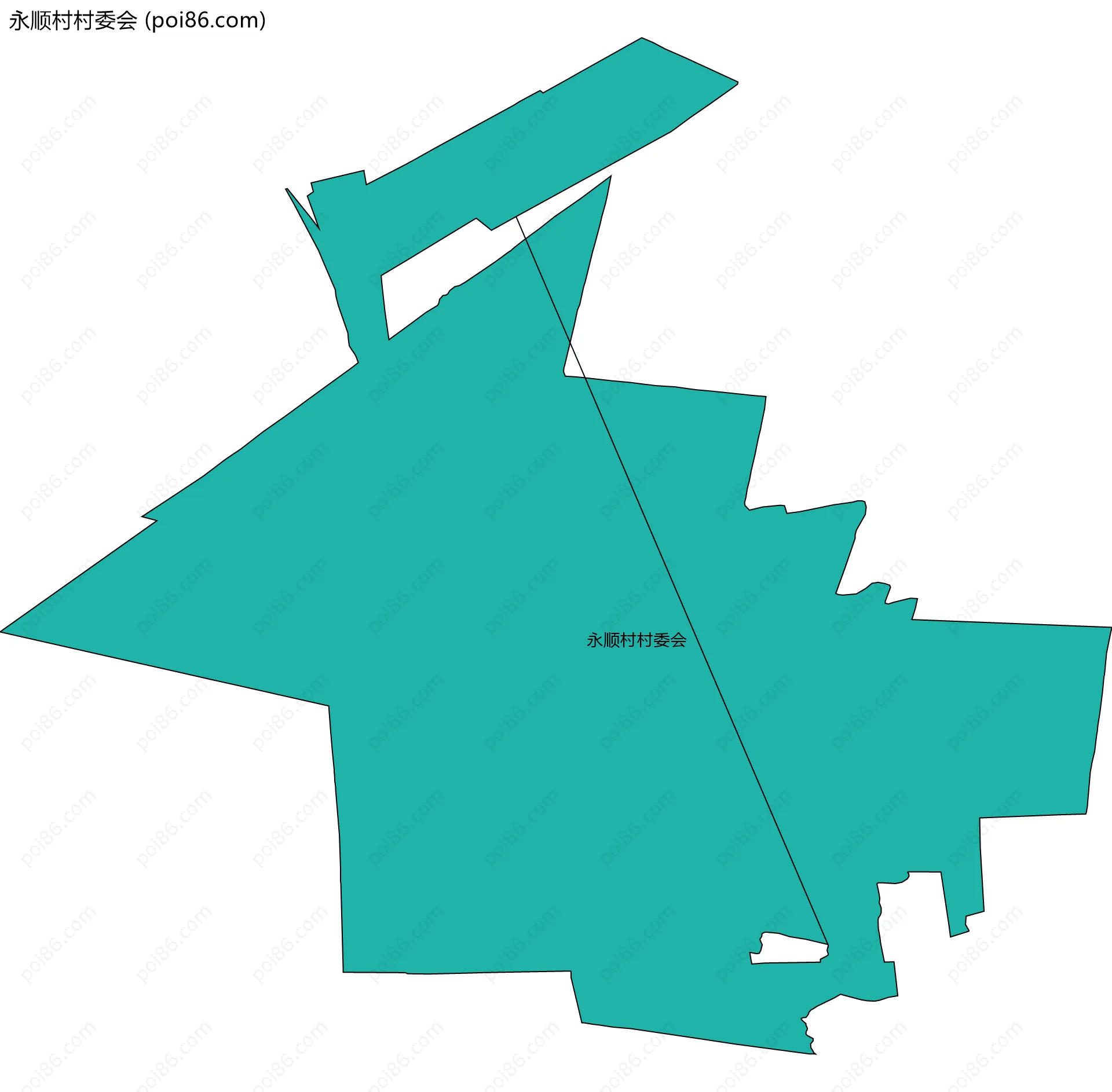 永顺村村委会边界地图