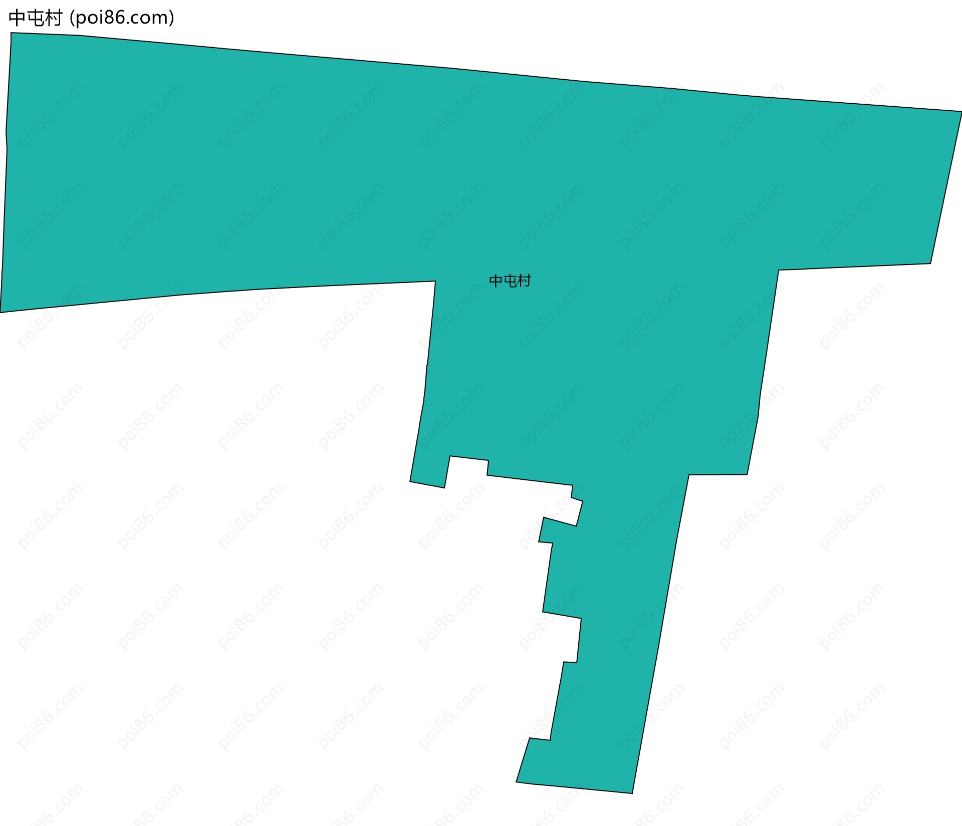 中屯村边界地图