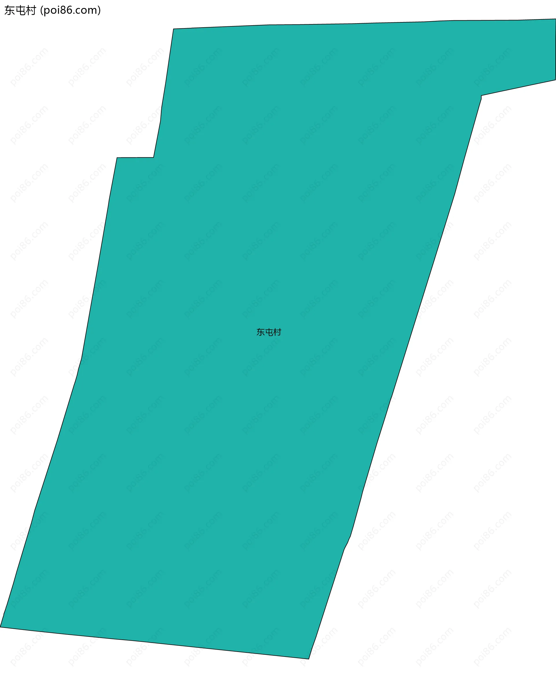 东屯村边界地图