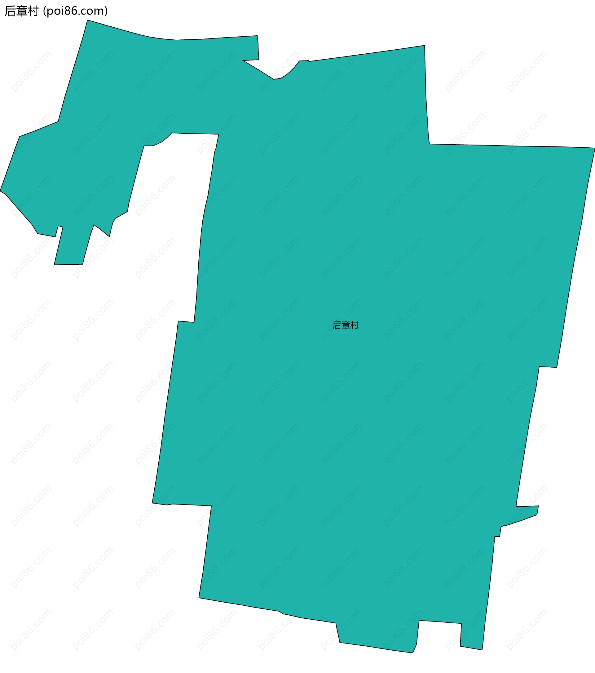 后章村边界地图