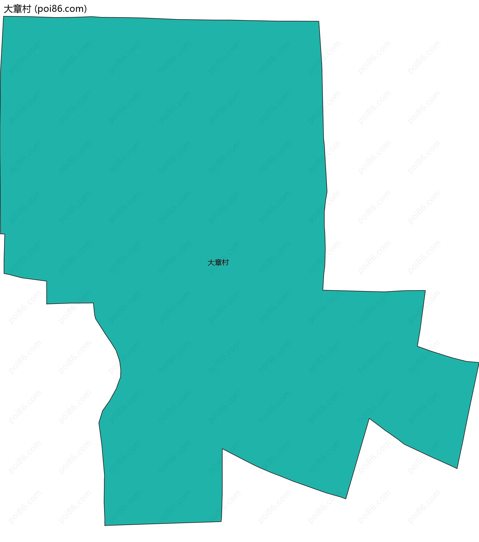 大章村边界地图