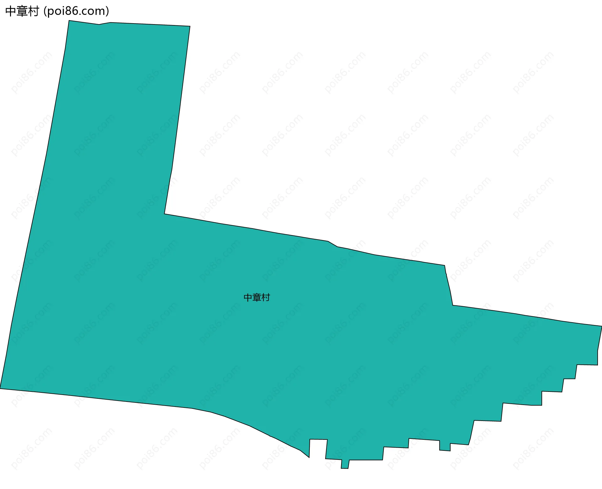 中章村边界地图