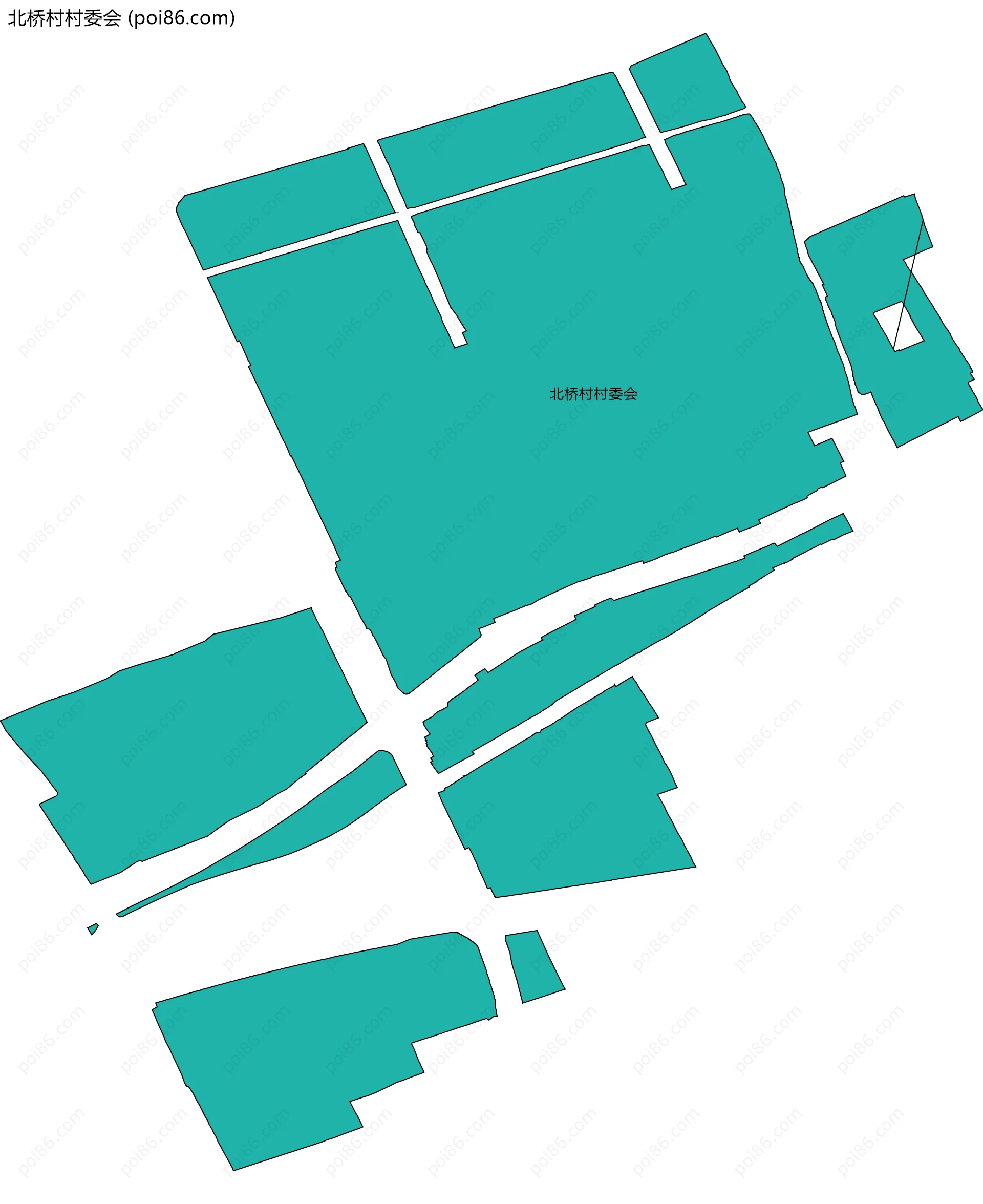北桥村村委会边界地图