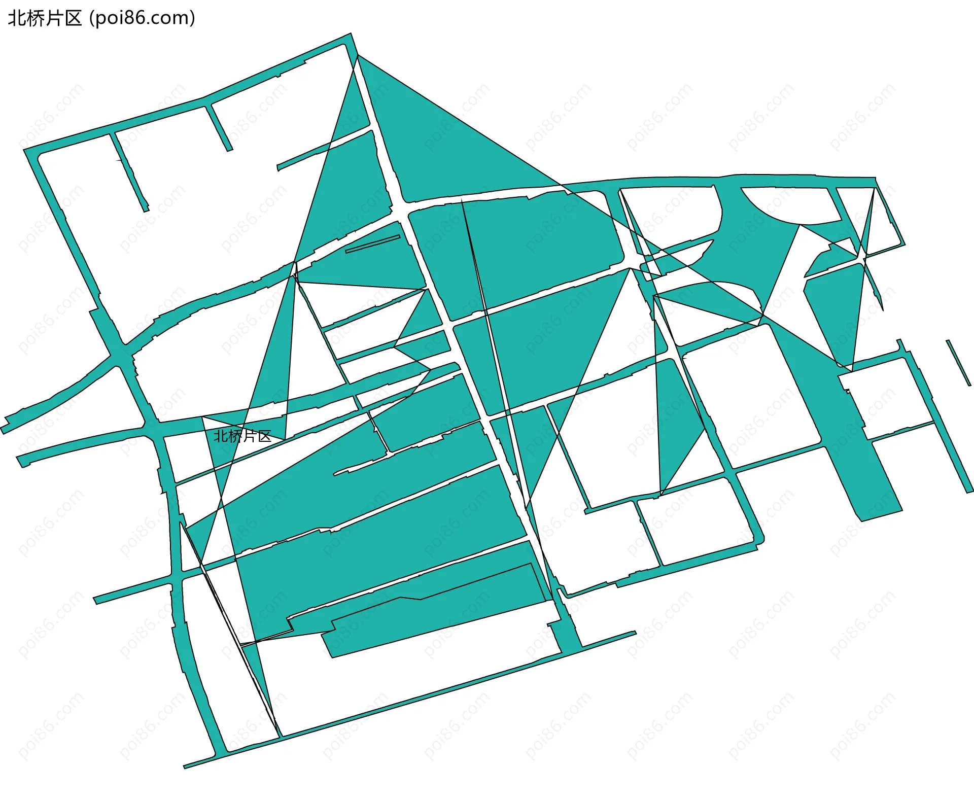 北桥片区边界地图