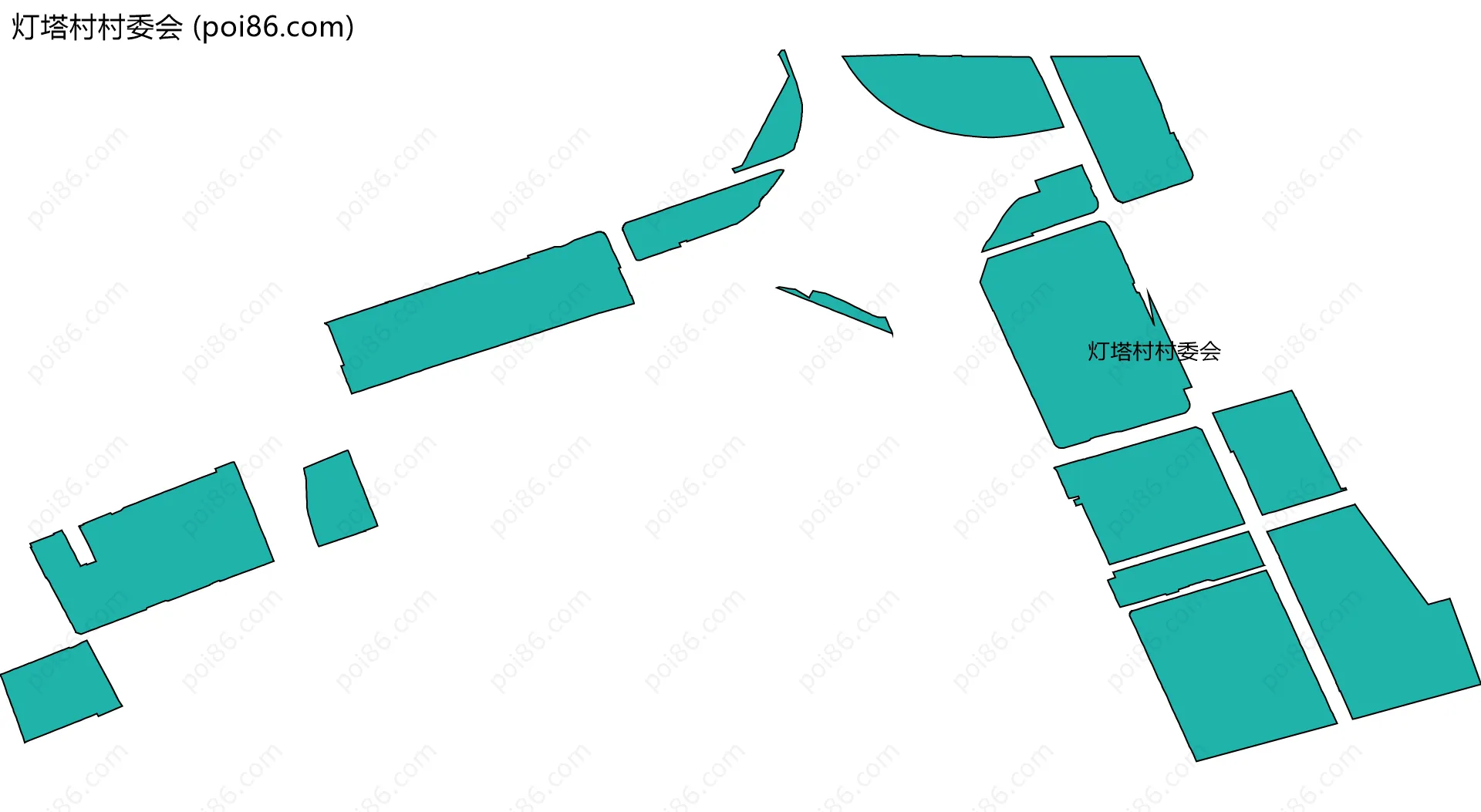 灯塔村村委会边界地图
