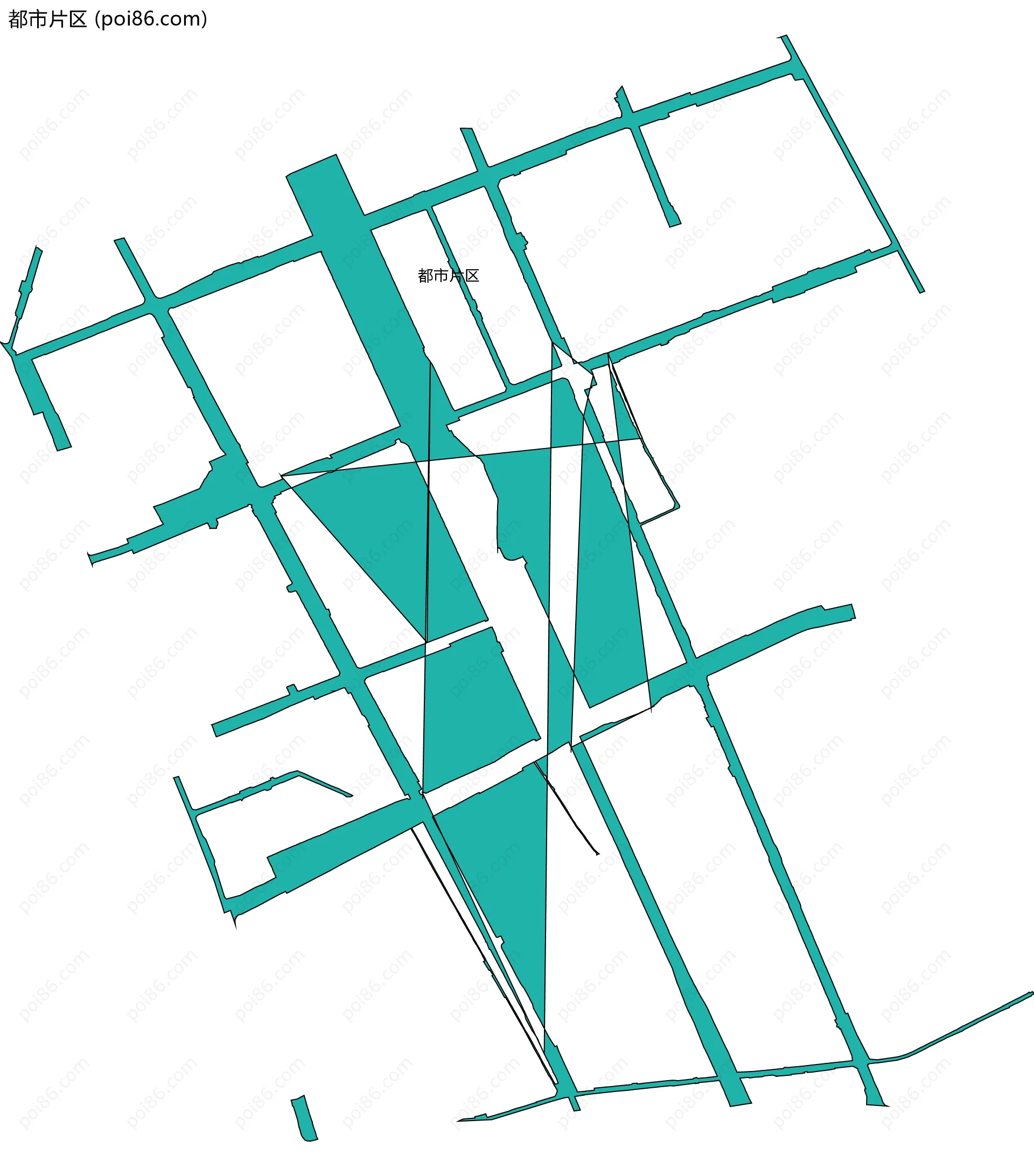 都市片区边界地图