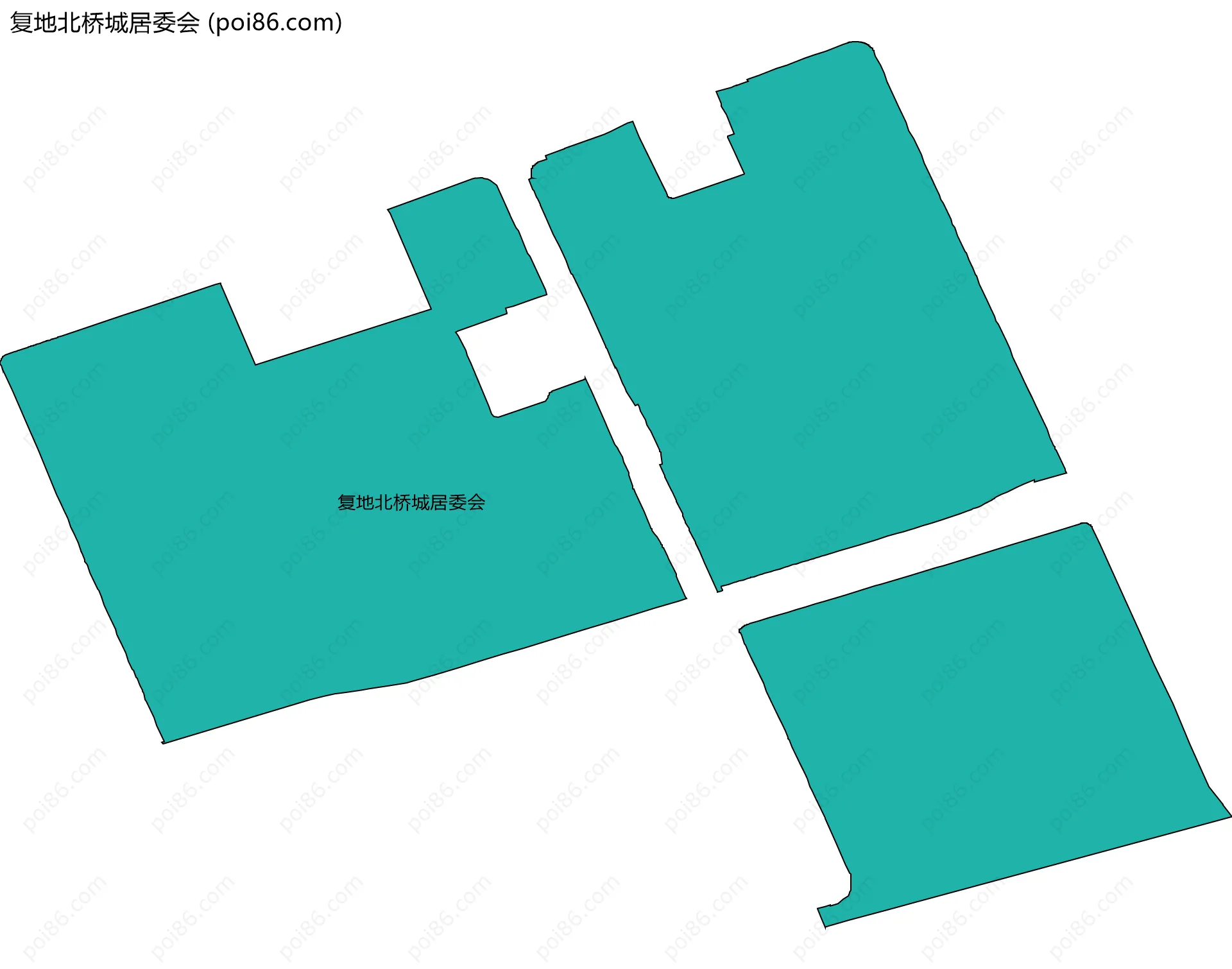 复地北桥城居委会边界地图