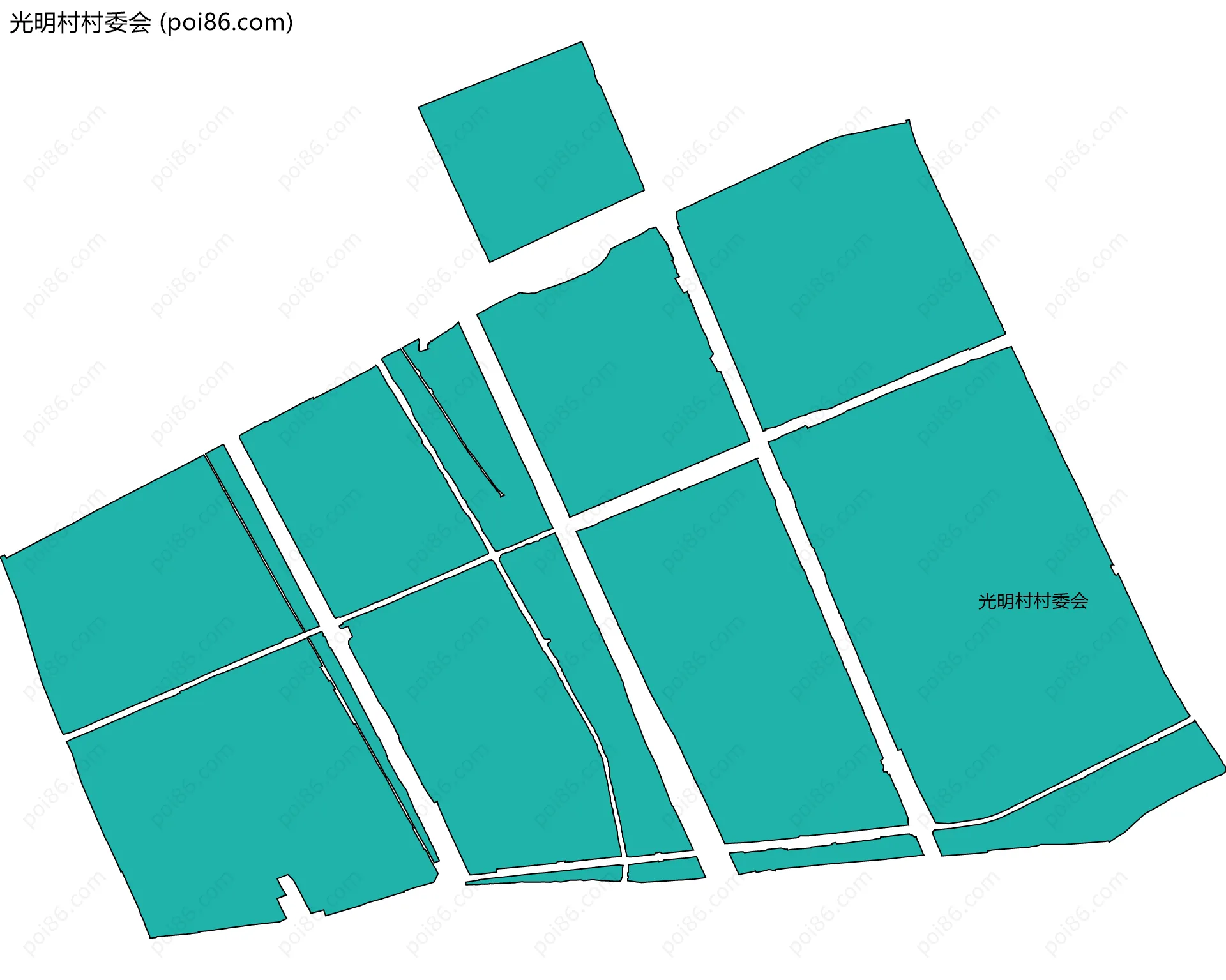 光明村村委会边界地图