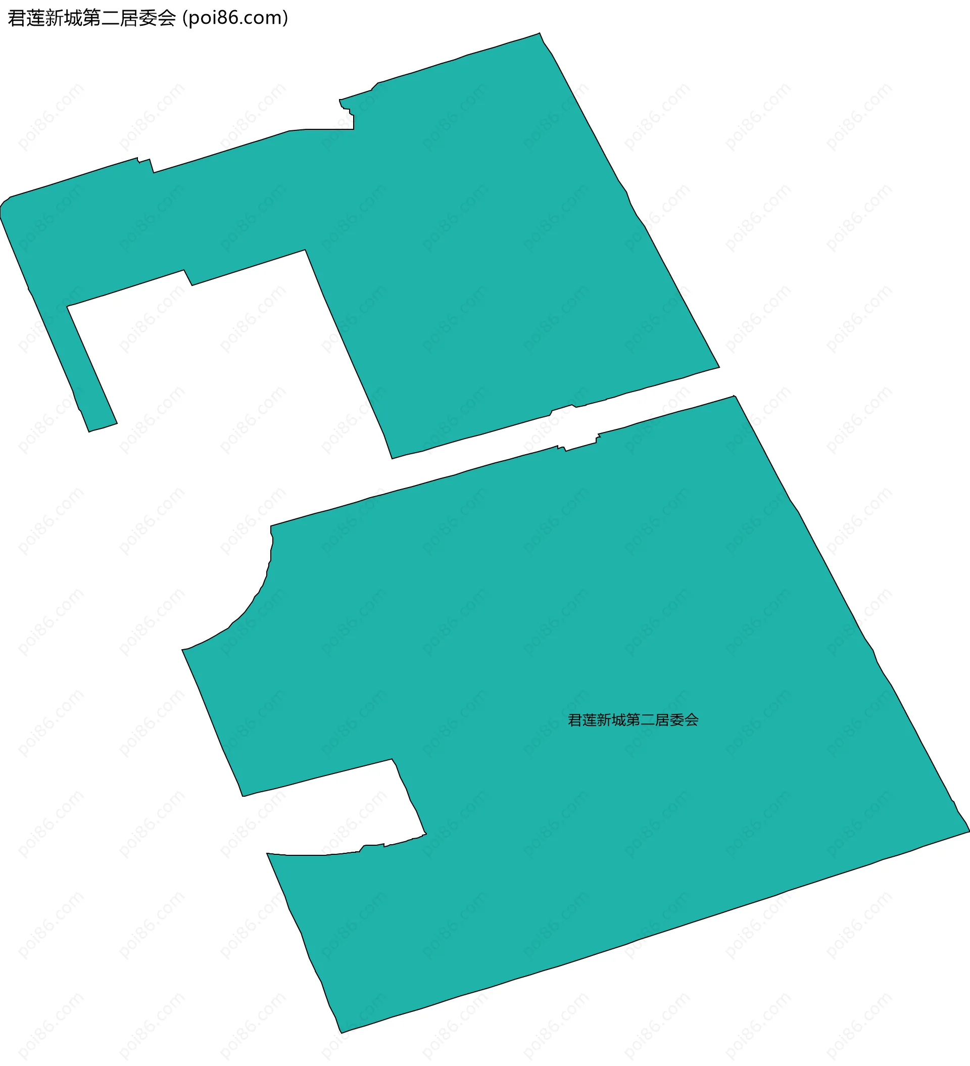 君莲新城第二居委会边界地图
