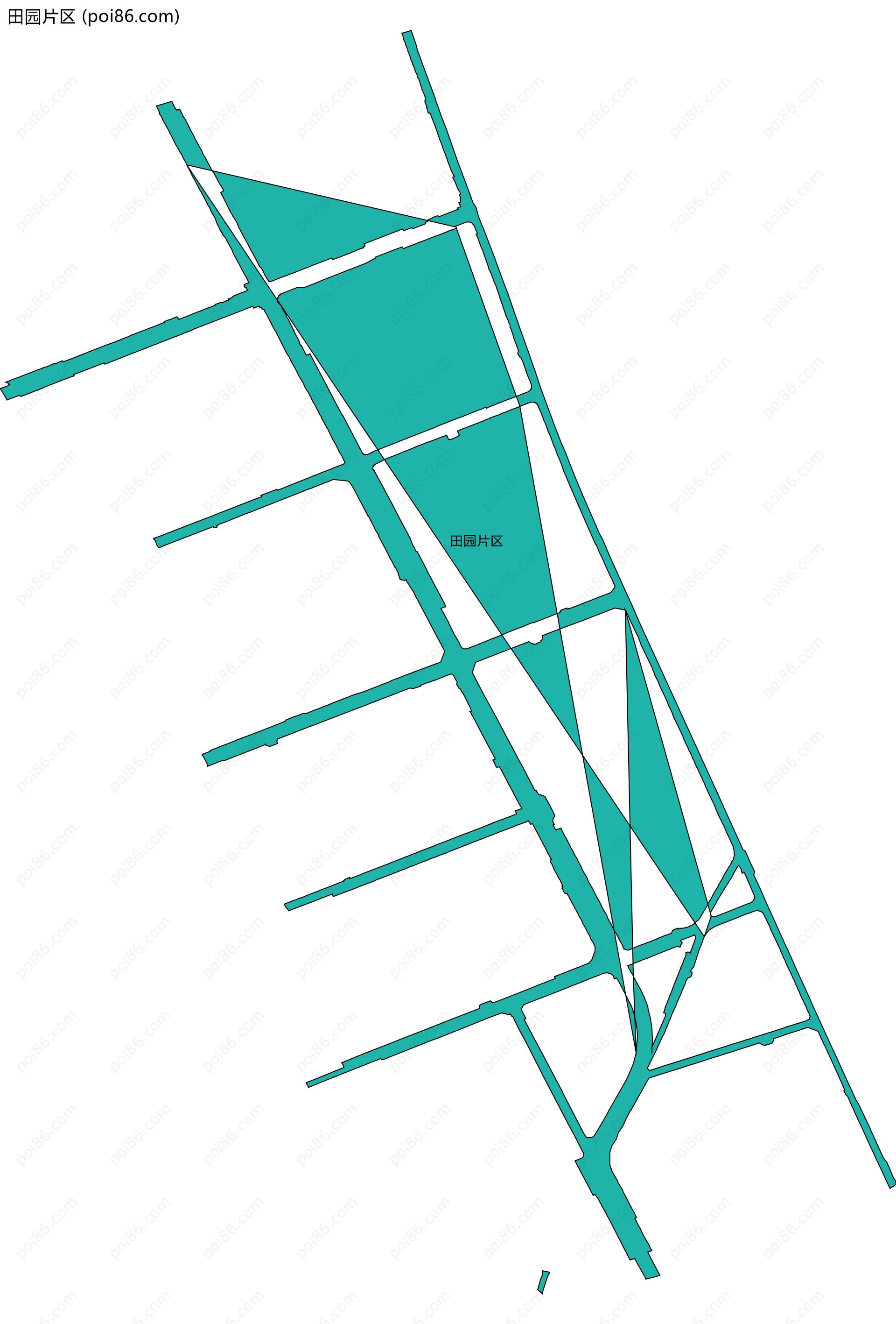 田园片区边界地图