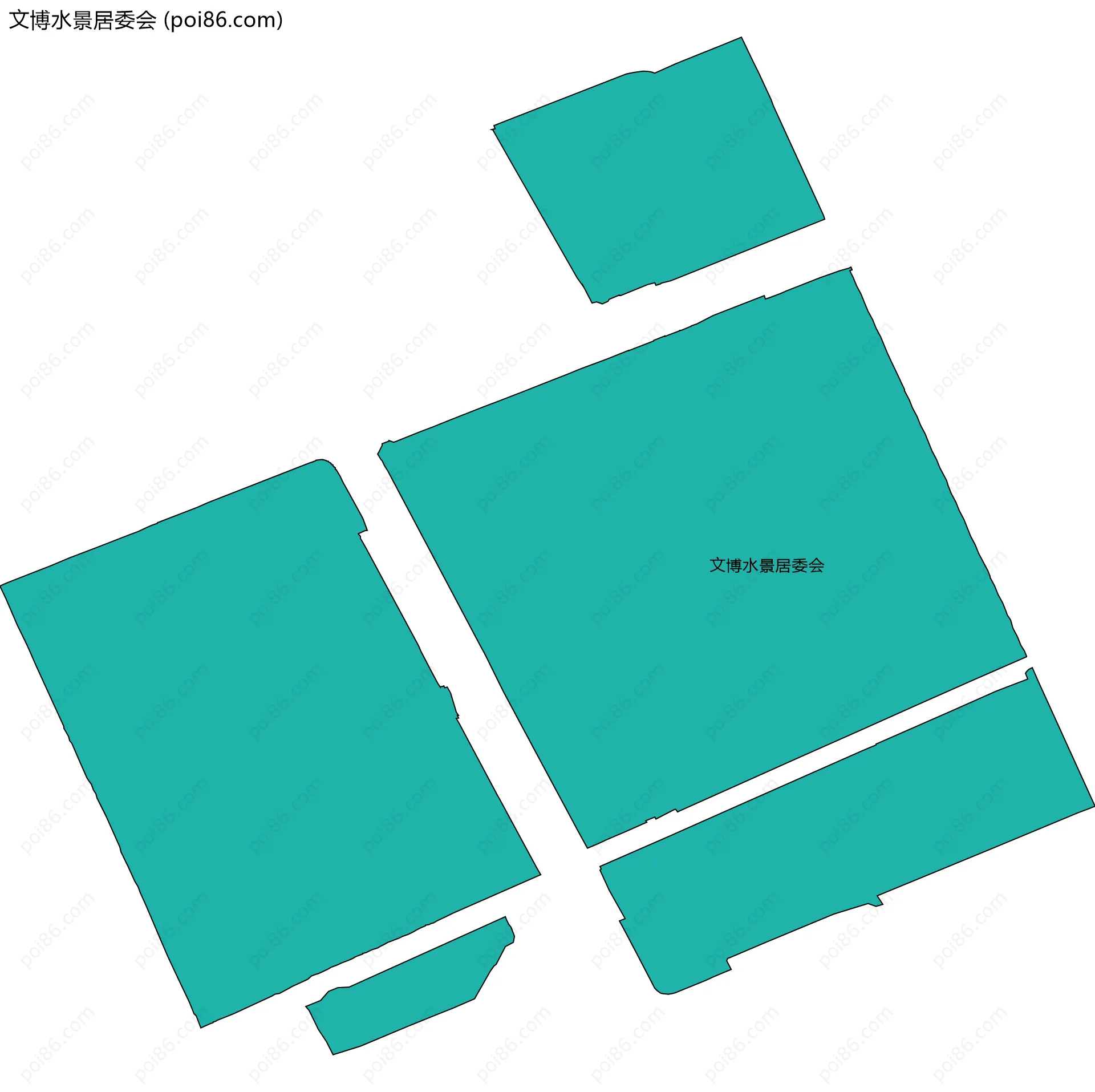 文博水景居委会边界地图