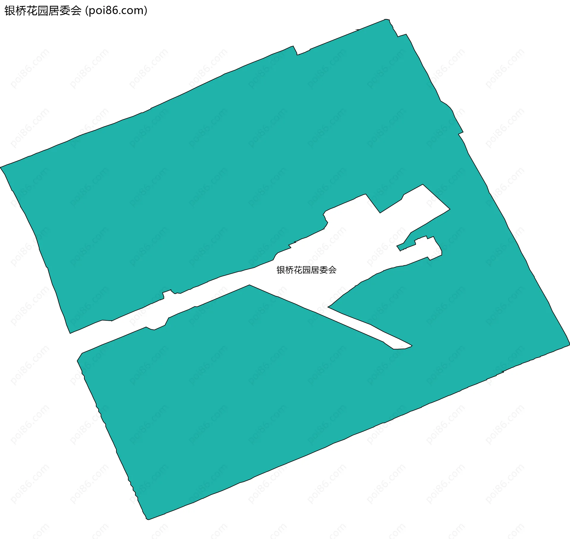 银桥花园居委会边界地图