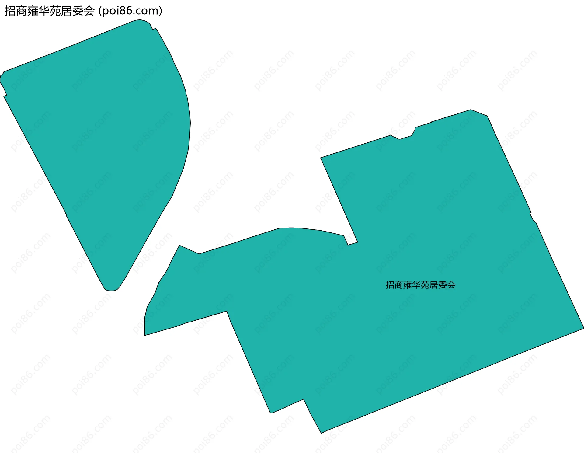 招商雍华苑居委会边界地图