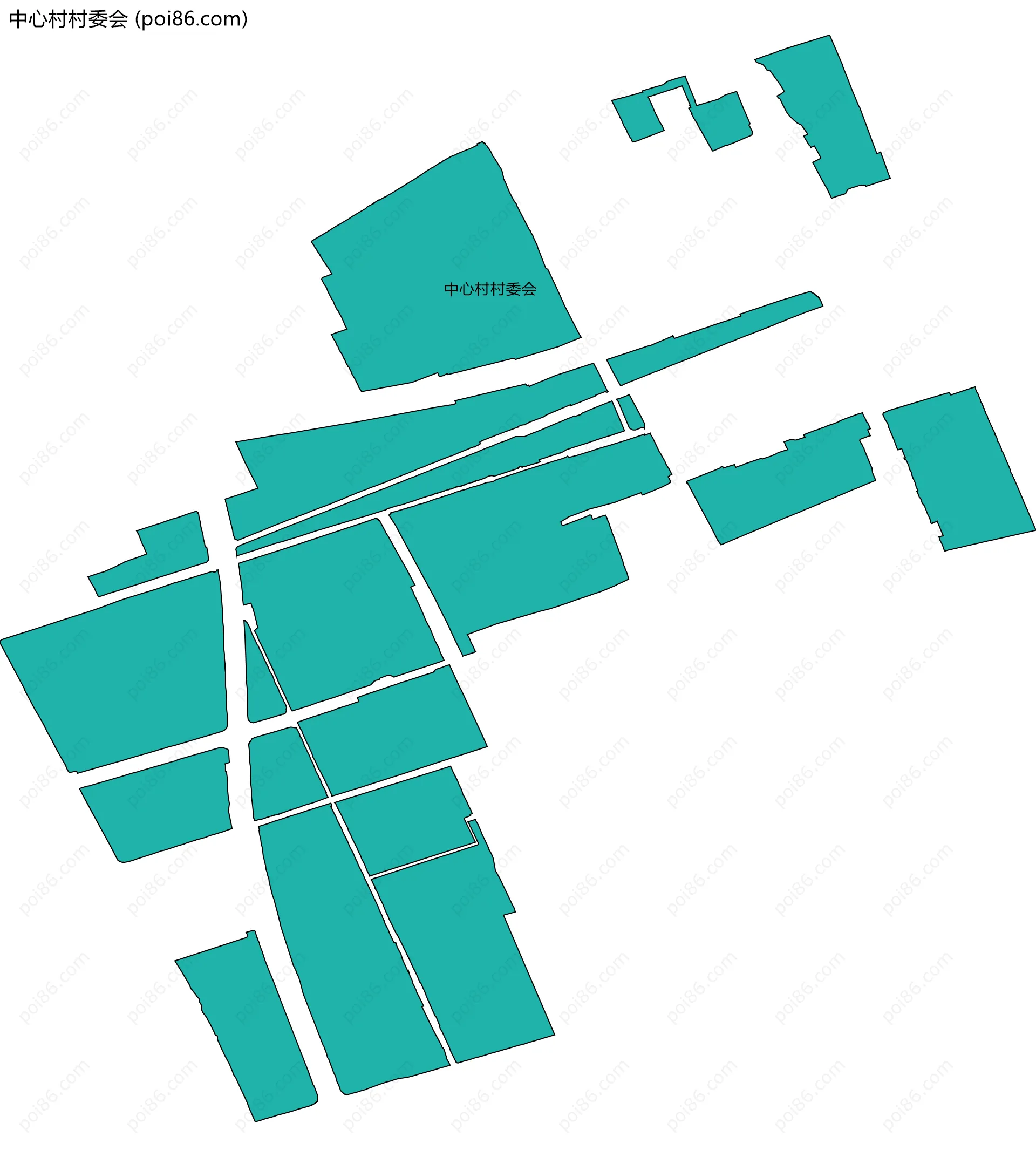 中心村村委会边界地图