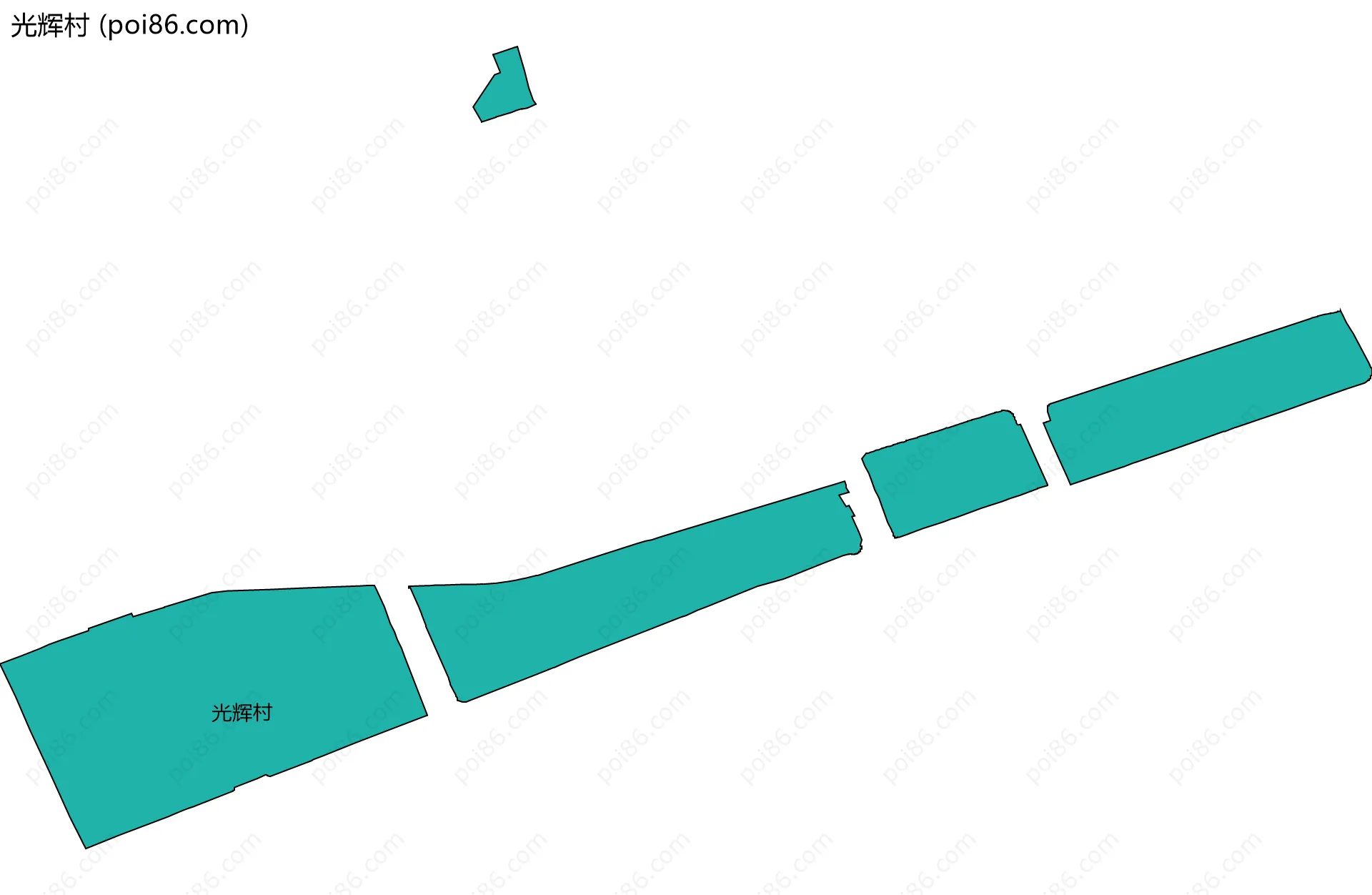 光辉村边界地图