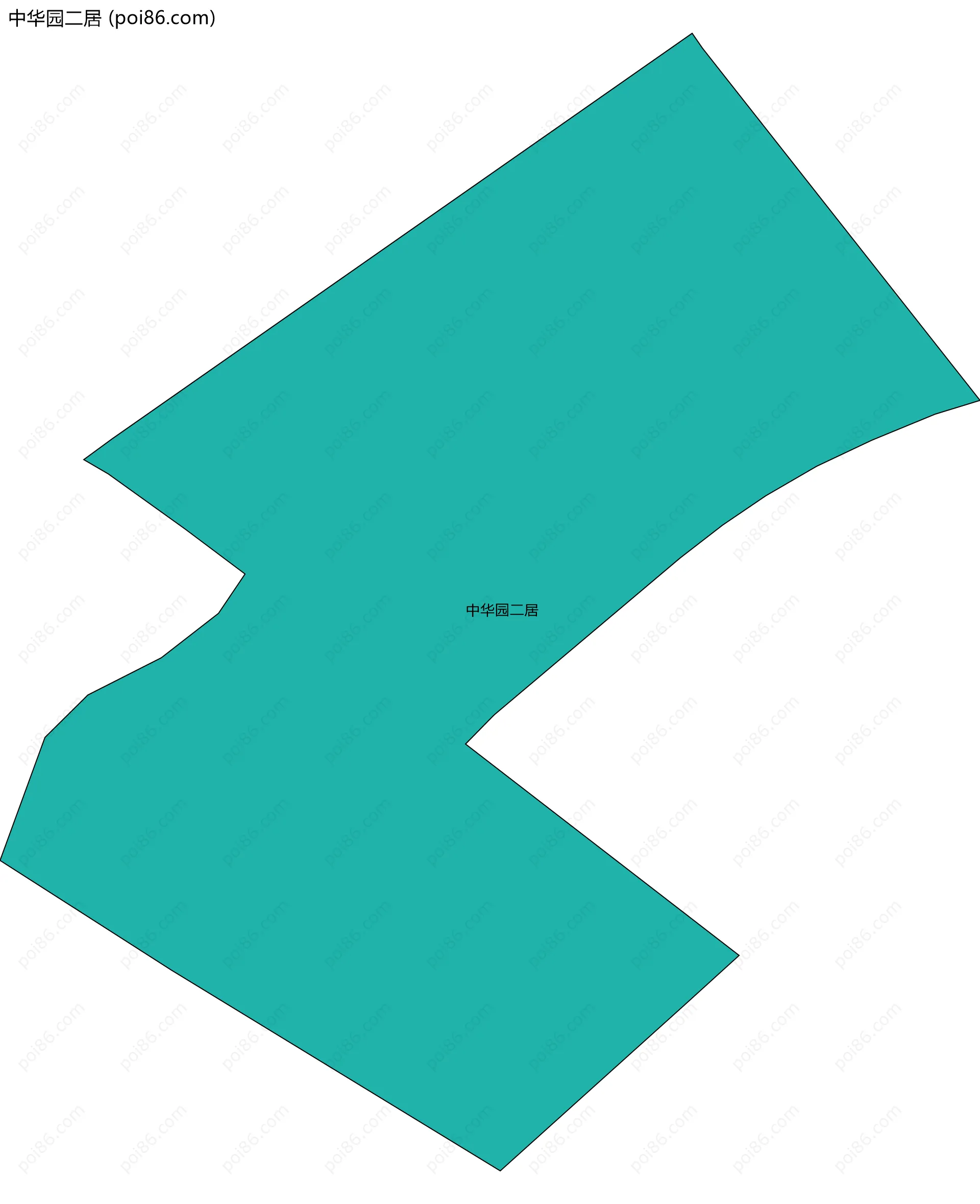 中华园二居边界地图