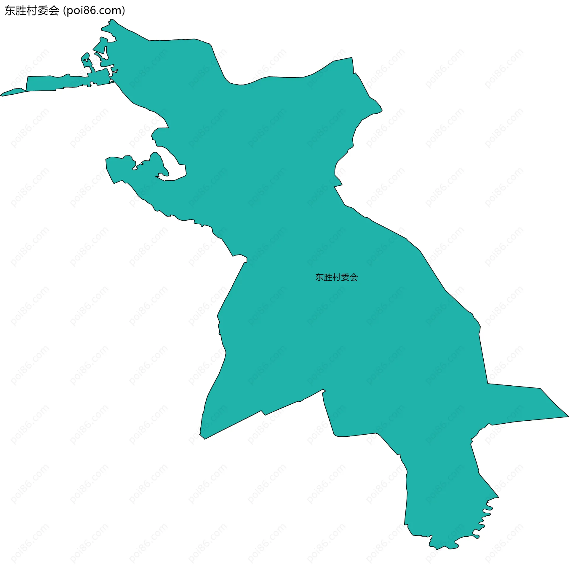 东胜村委会边界地图