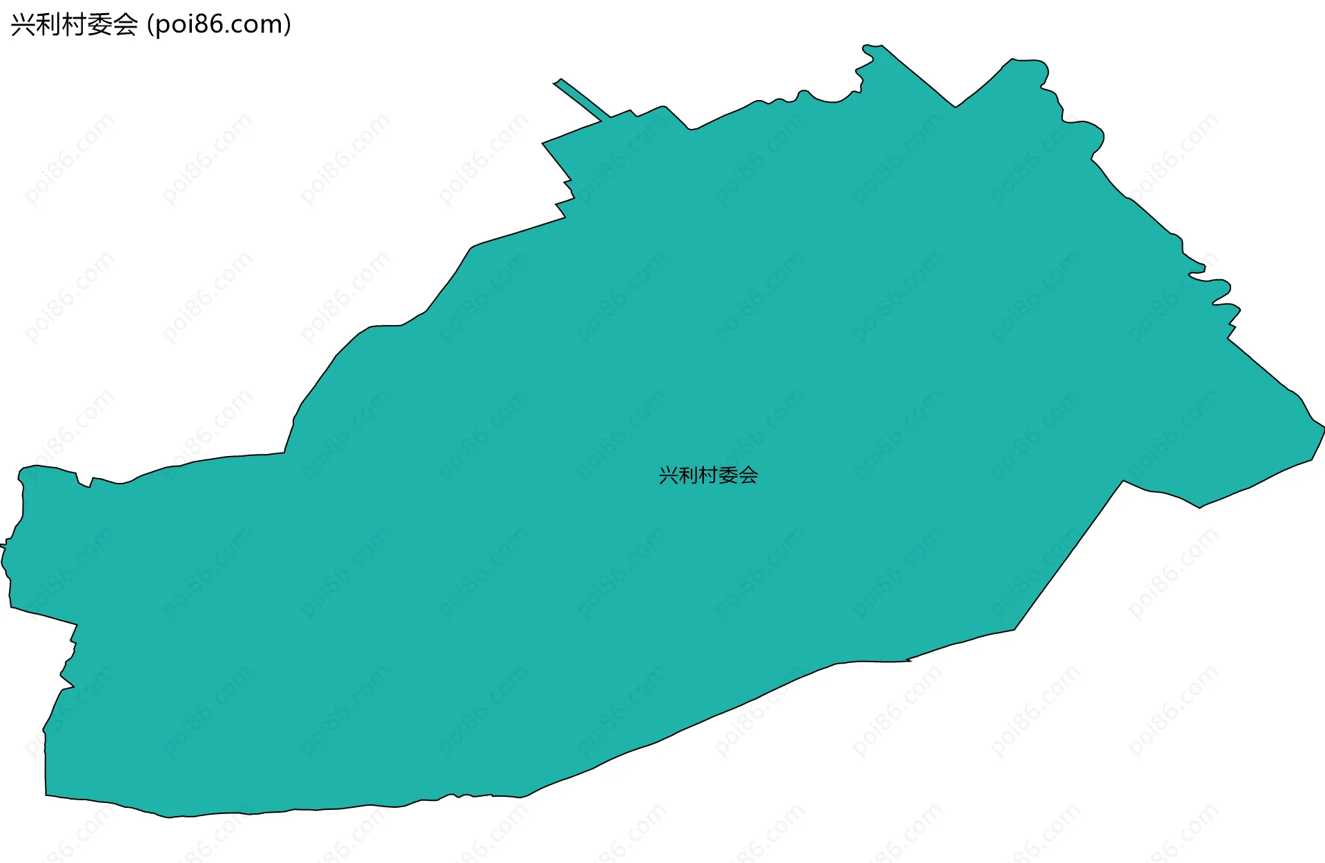 兴利村委会边界地图