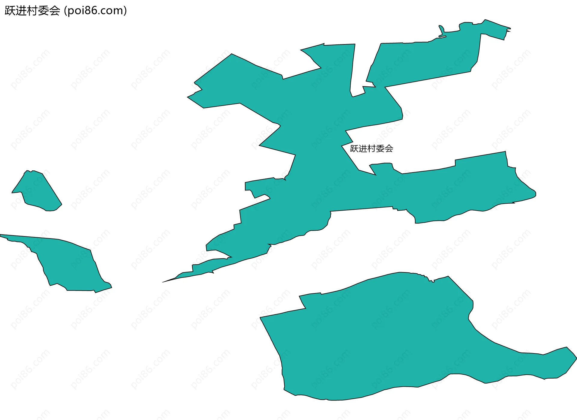 跃进村委会边界地图