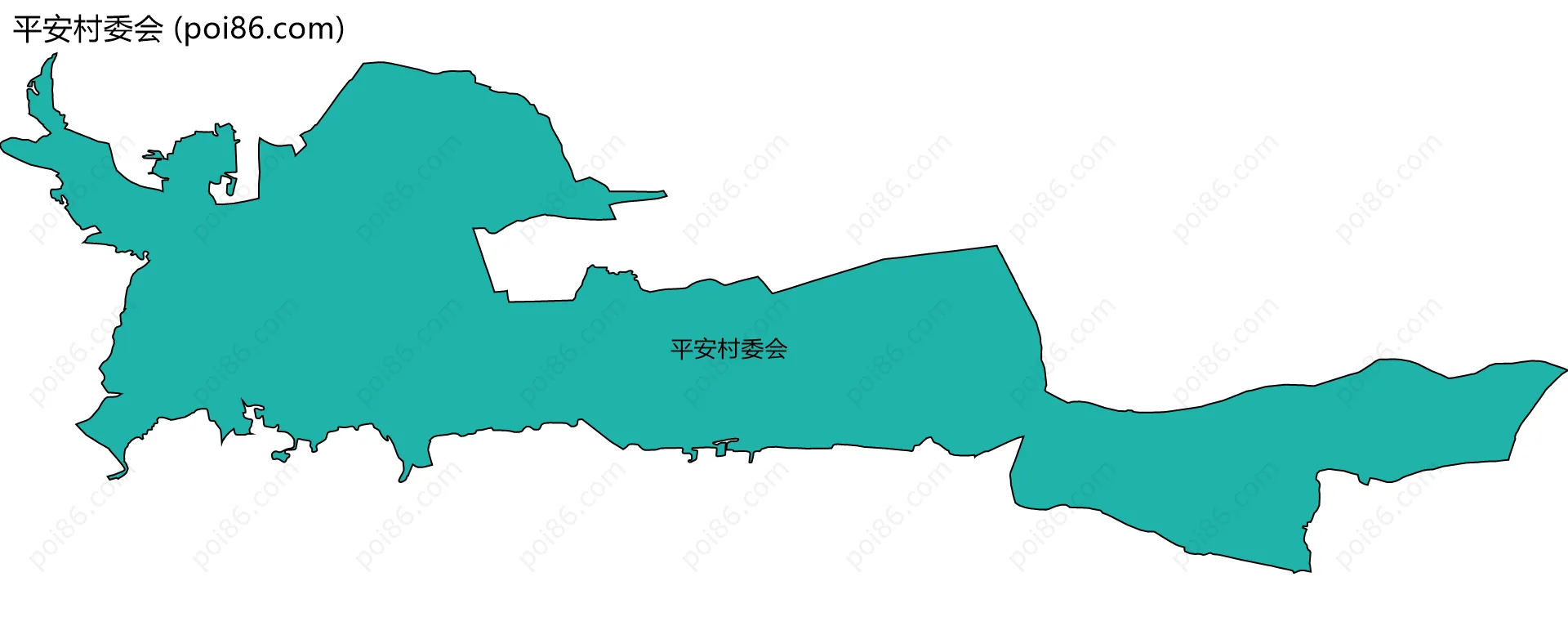 平安村委会边界地图