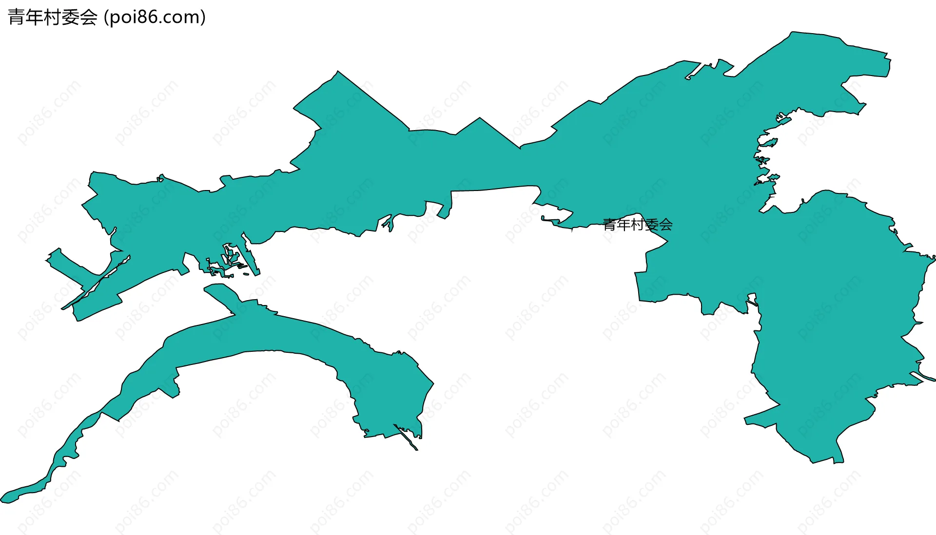 青年村委会边界地图