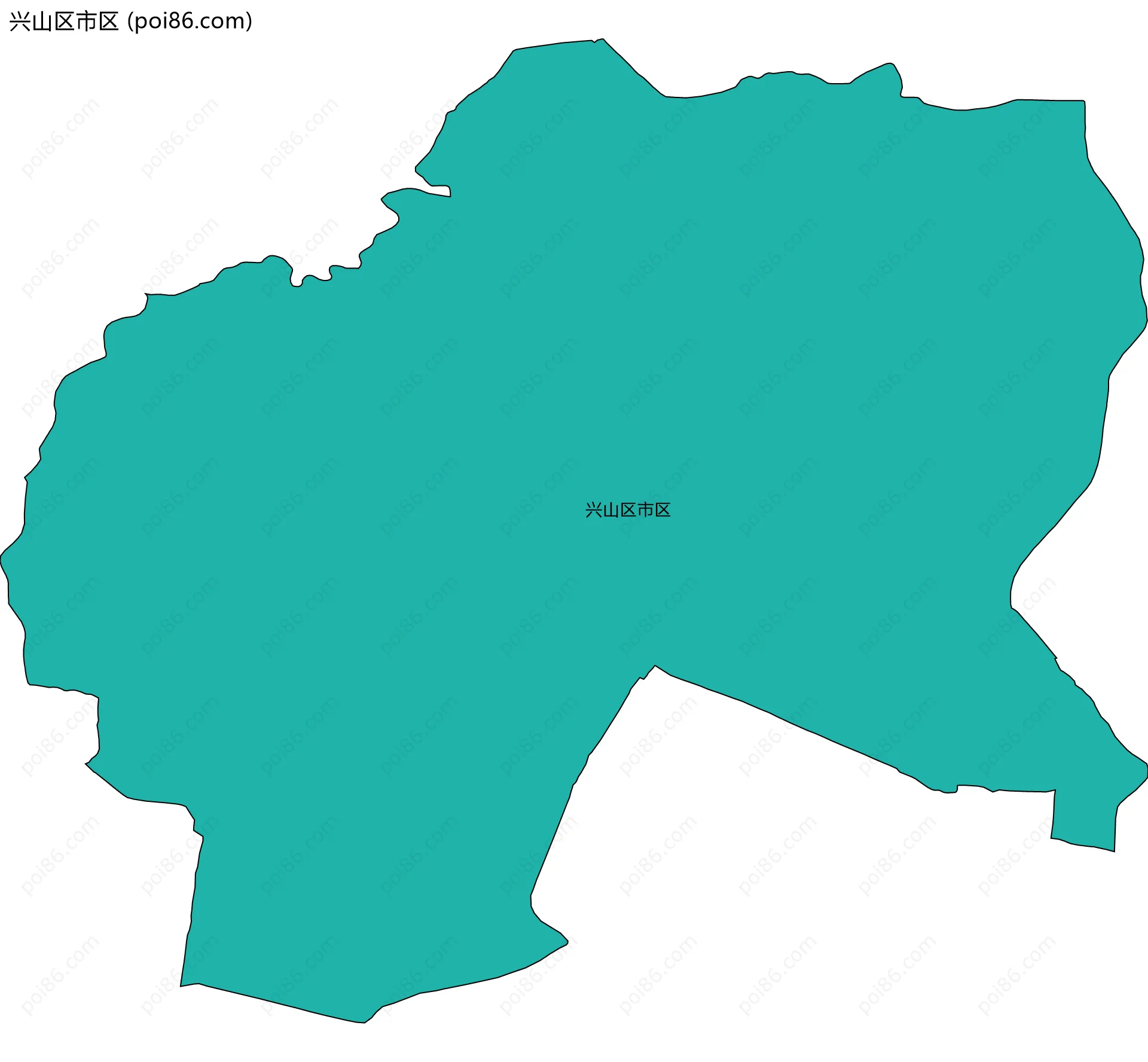 兴山区市区边界地图