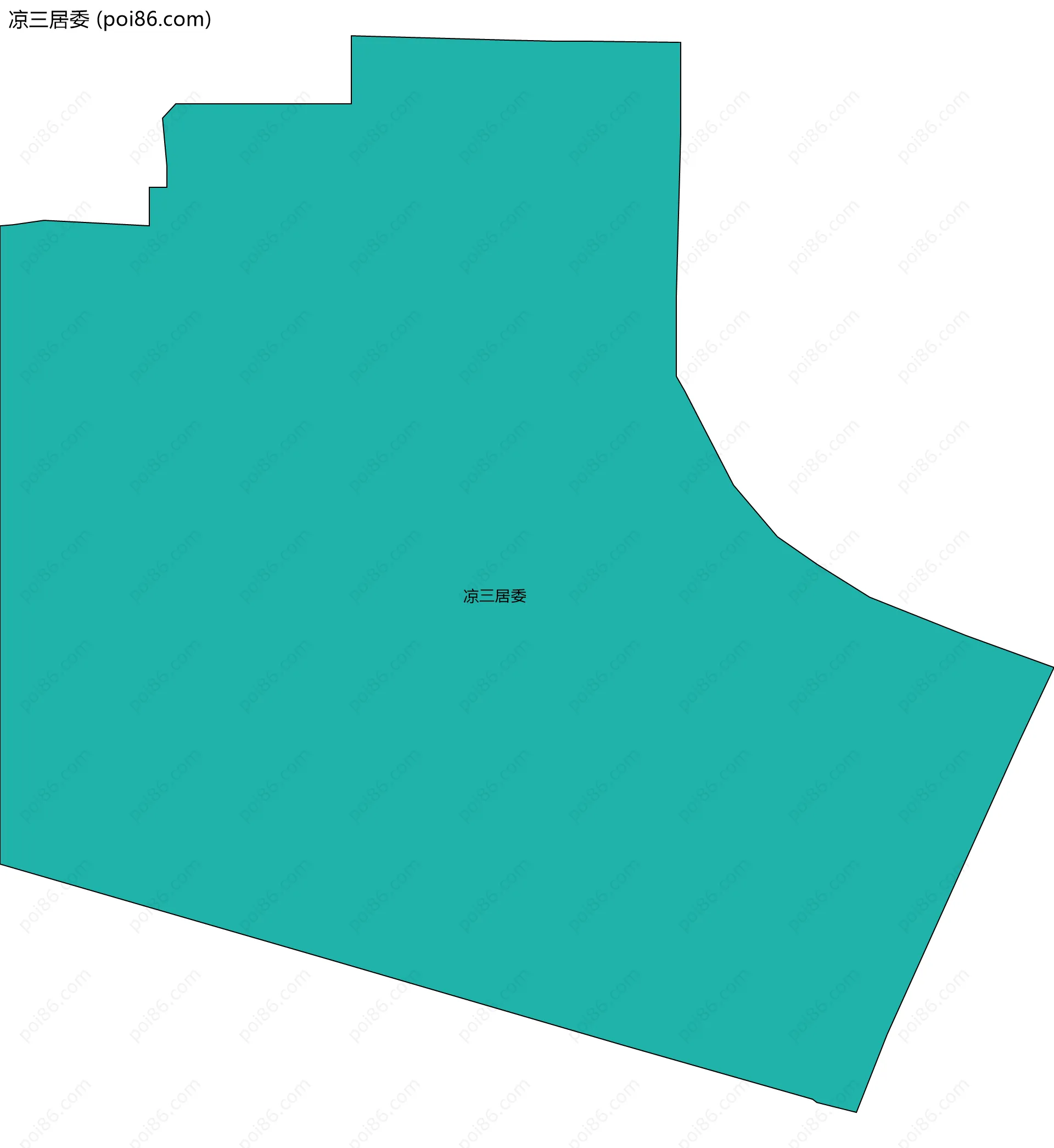 凉三居委边界地图