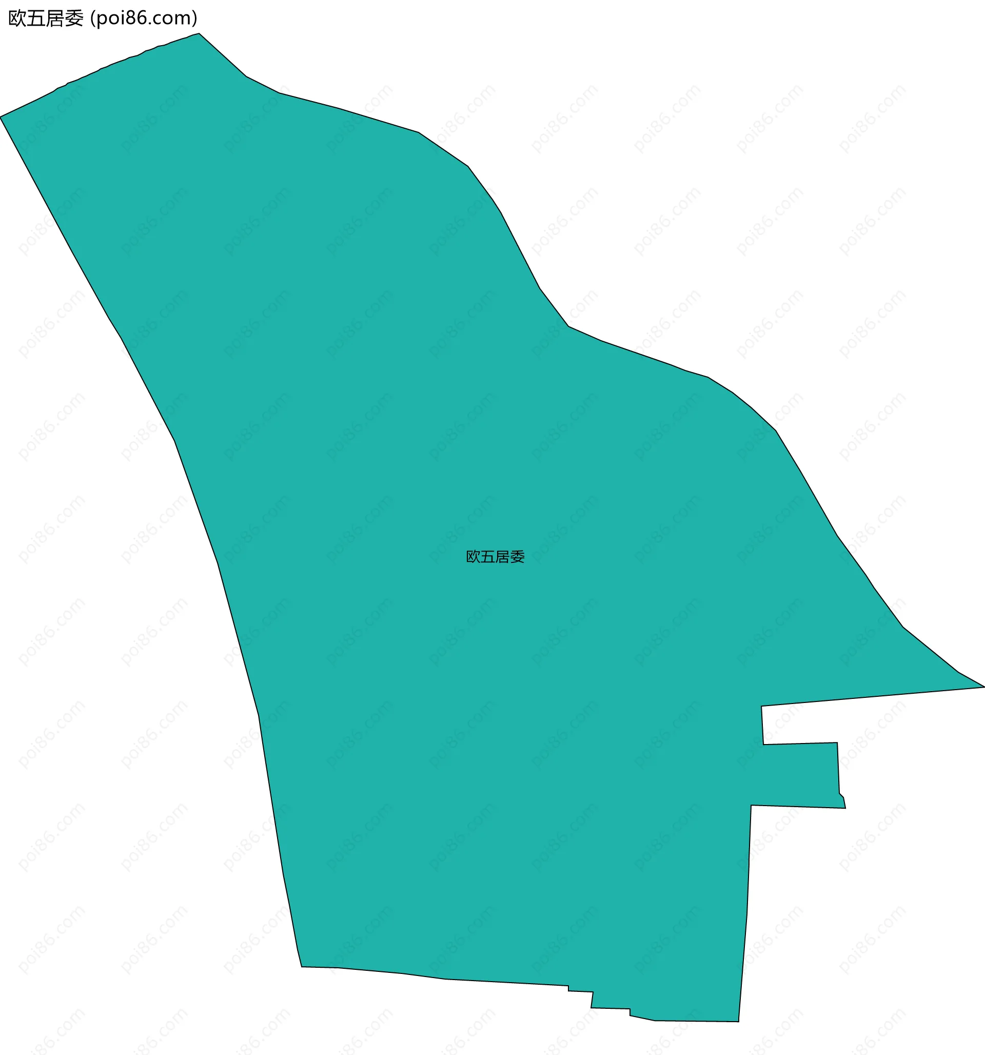 欧五居委边界地图