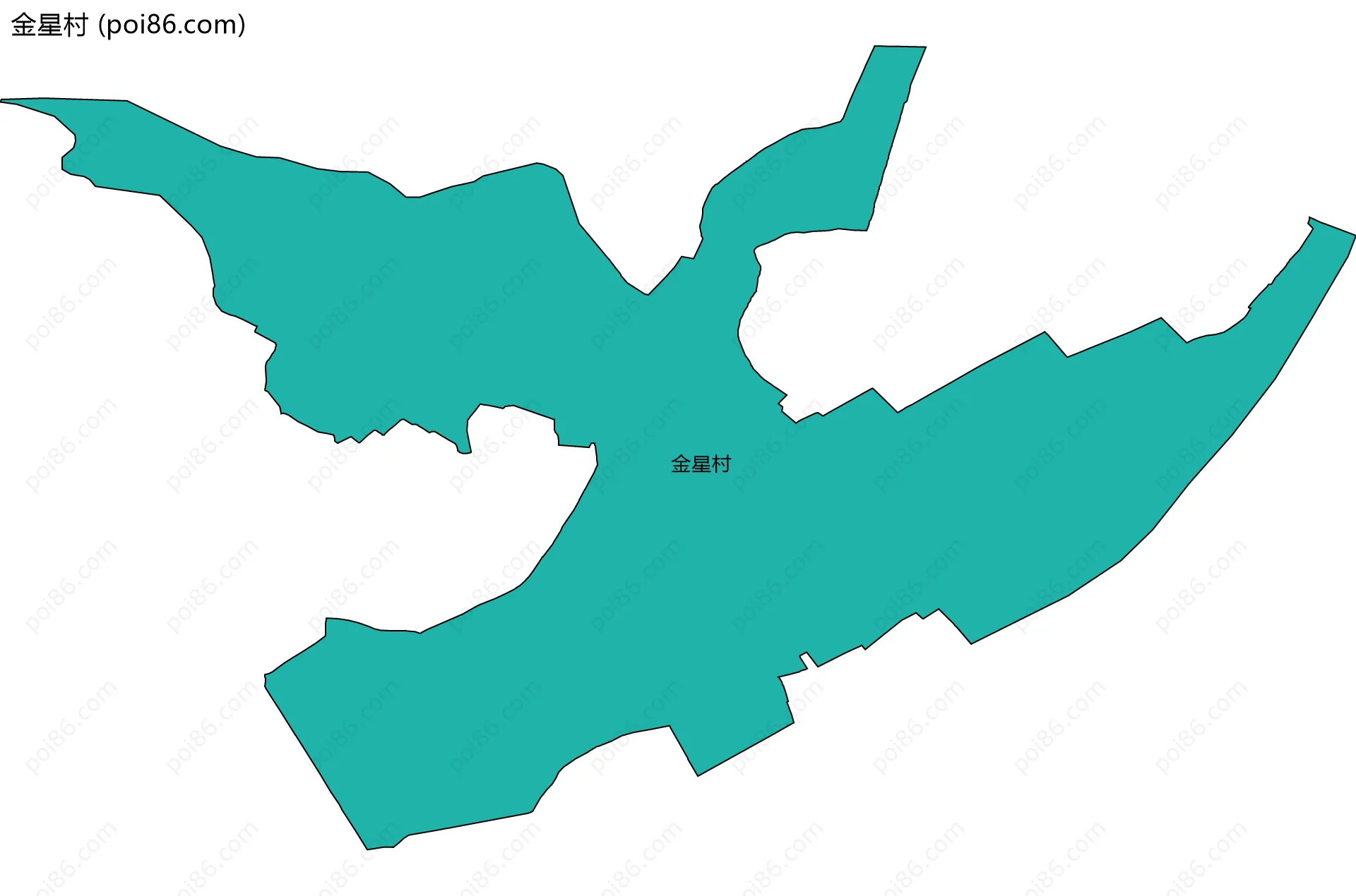 金星村边界地图