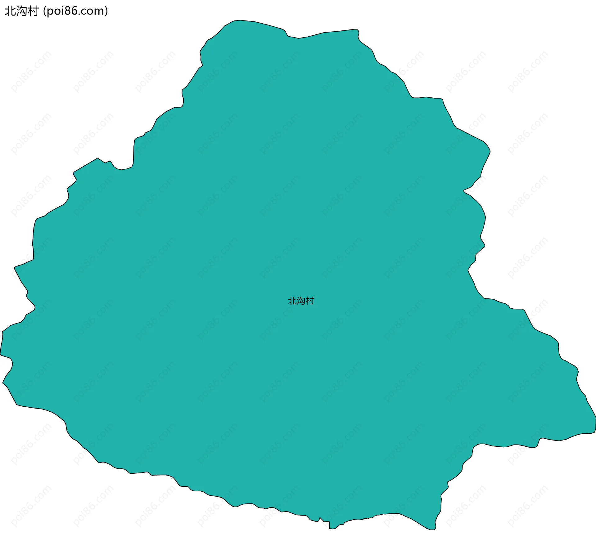 北沟村边界地图