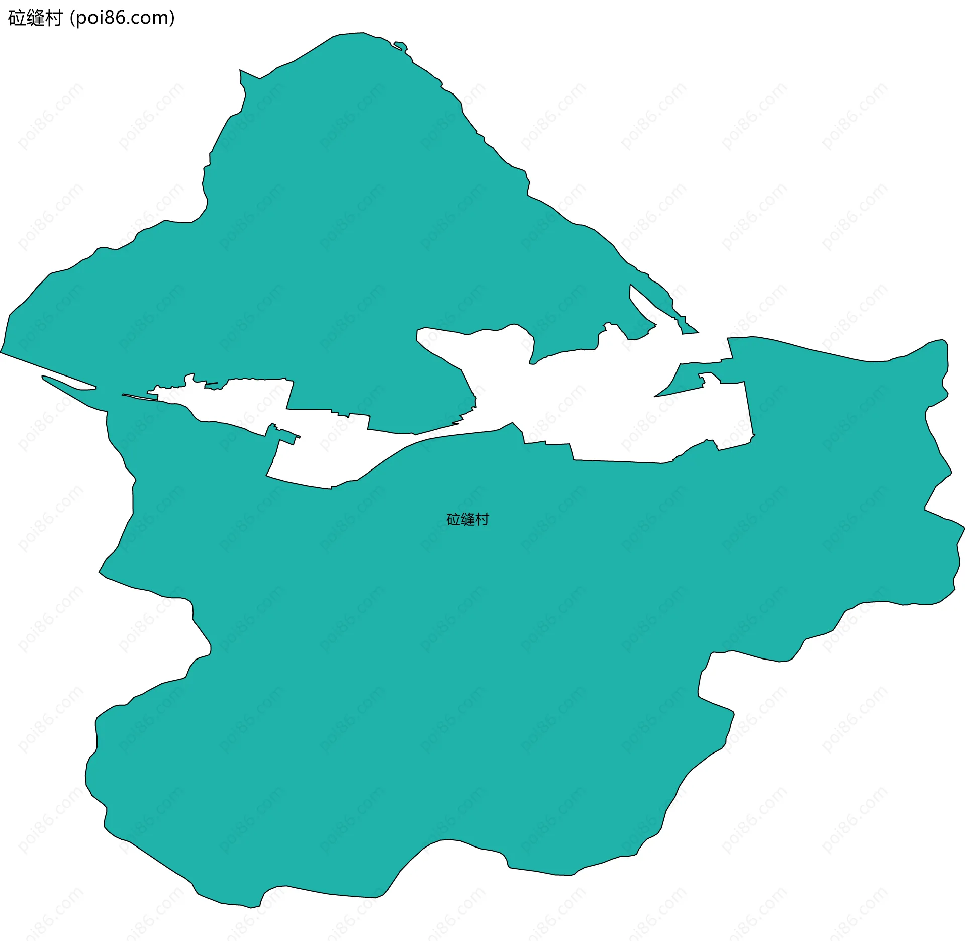 砬缝村边界地图