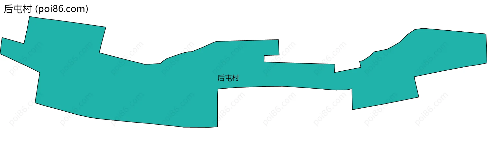 后屯村边界地图