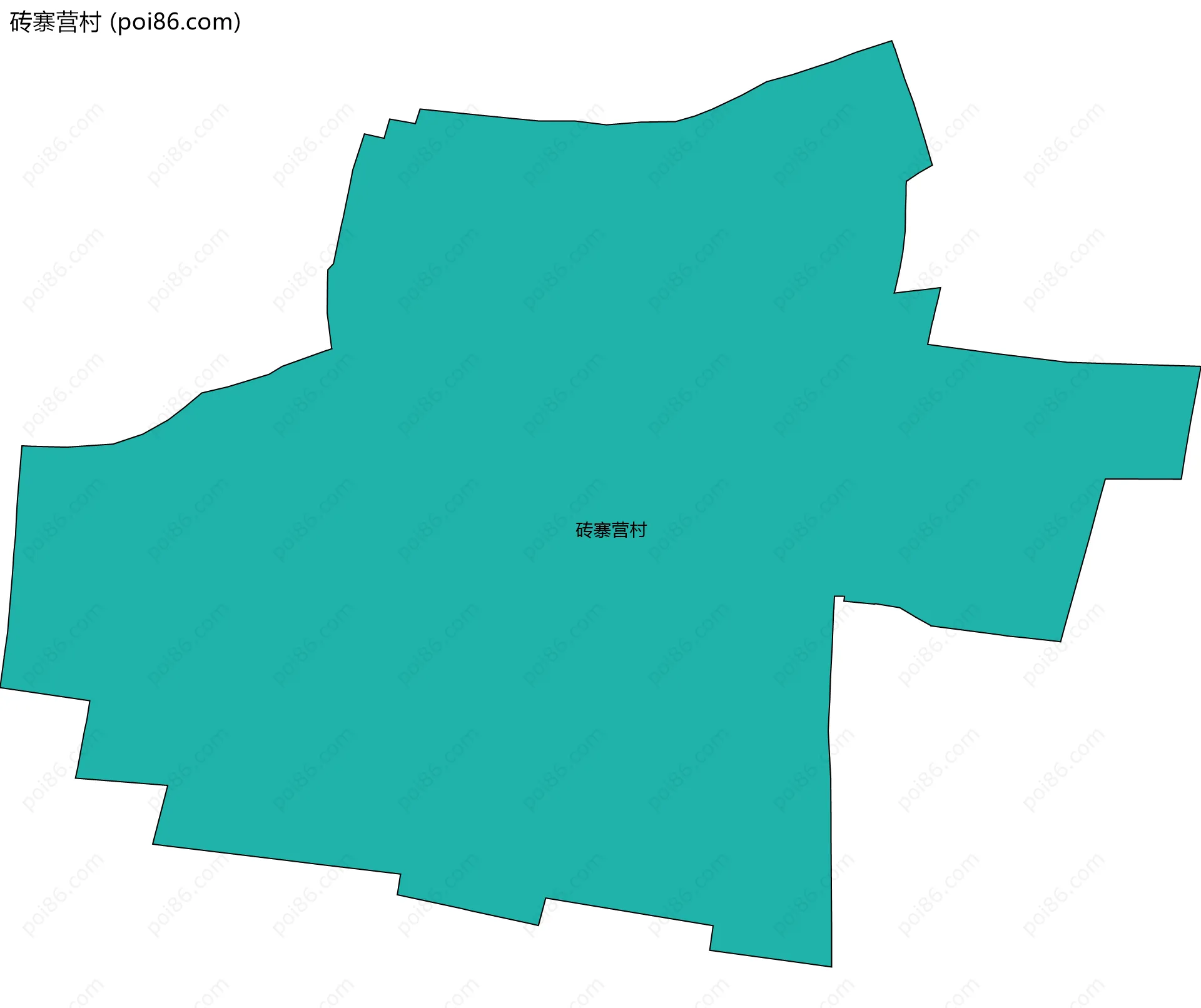 砖寨营村边界地图