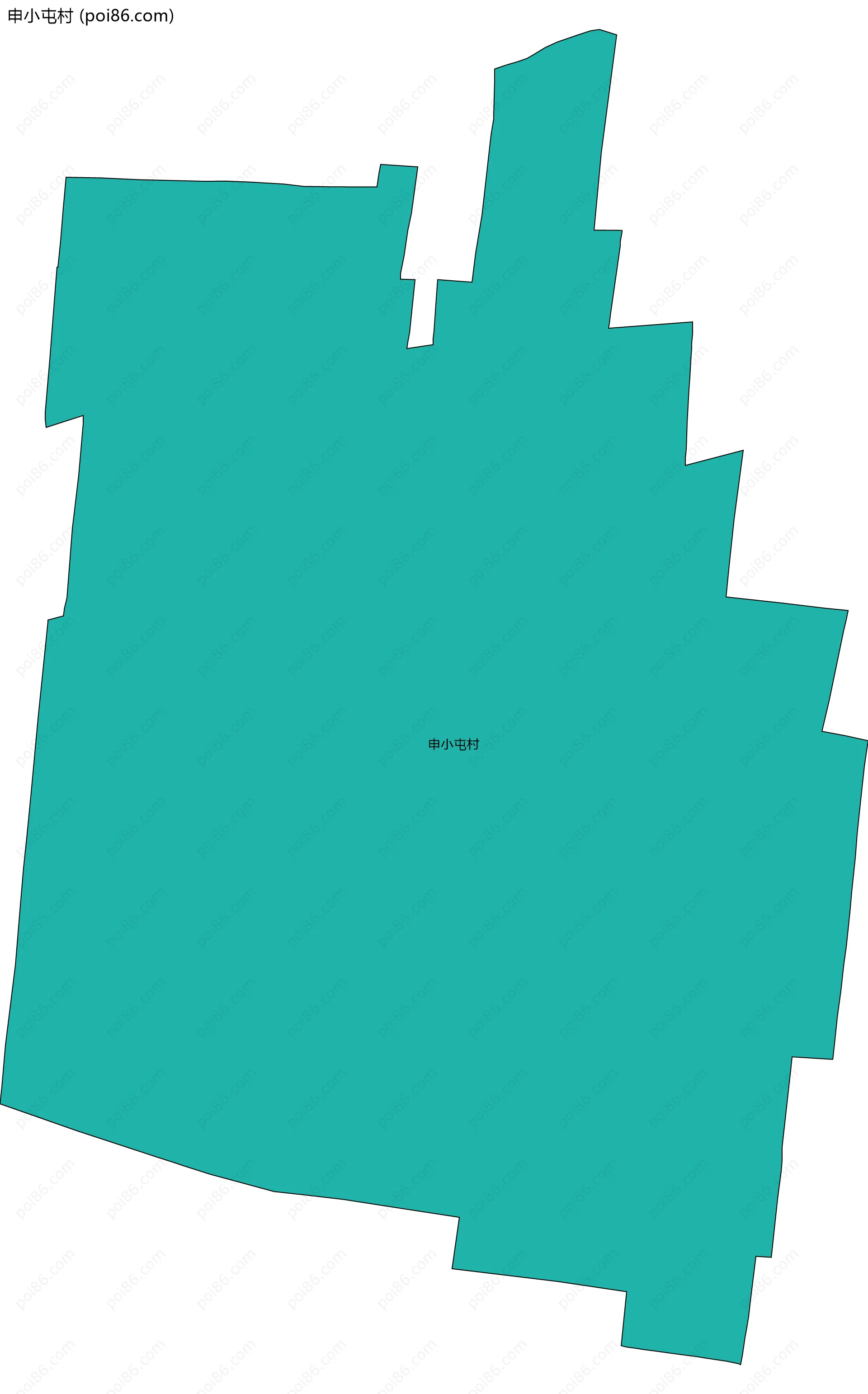 申小屯村边界地图