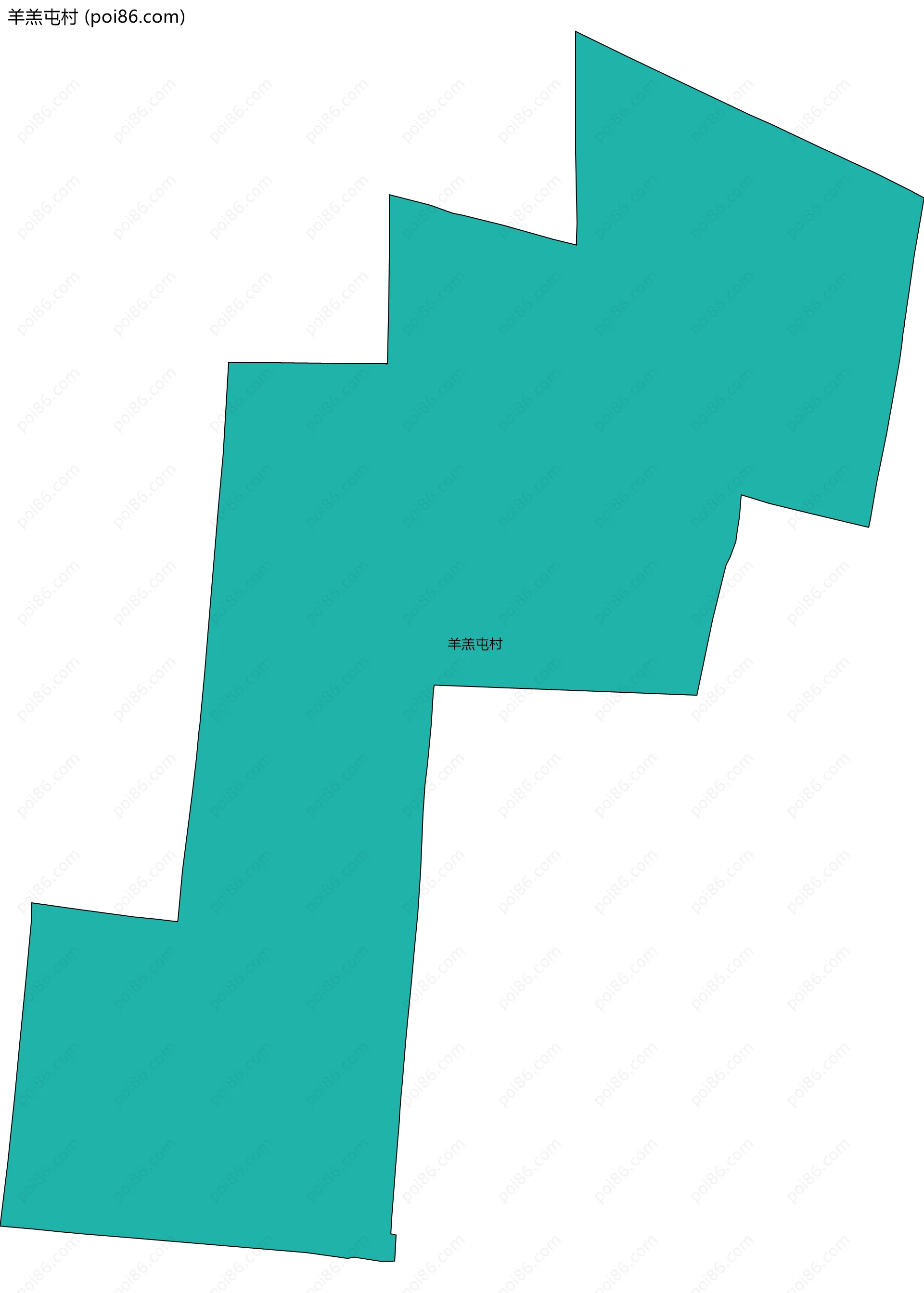 羊羔屯村边界地图