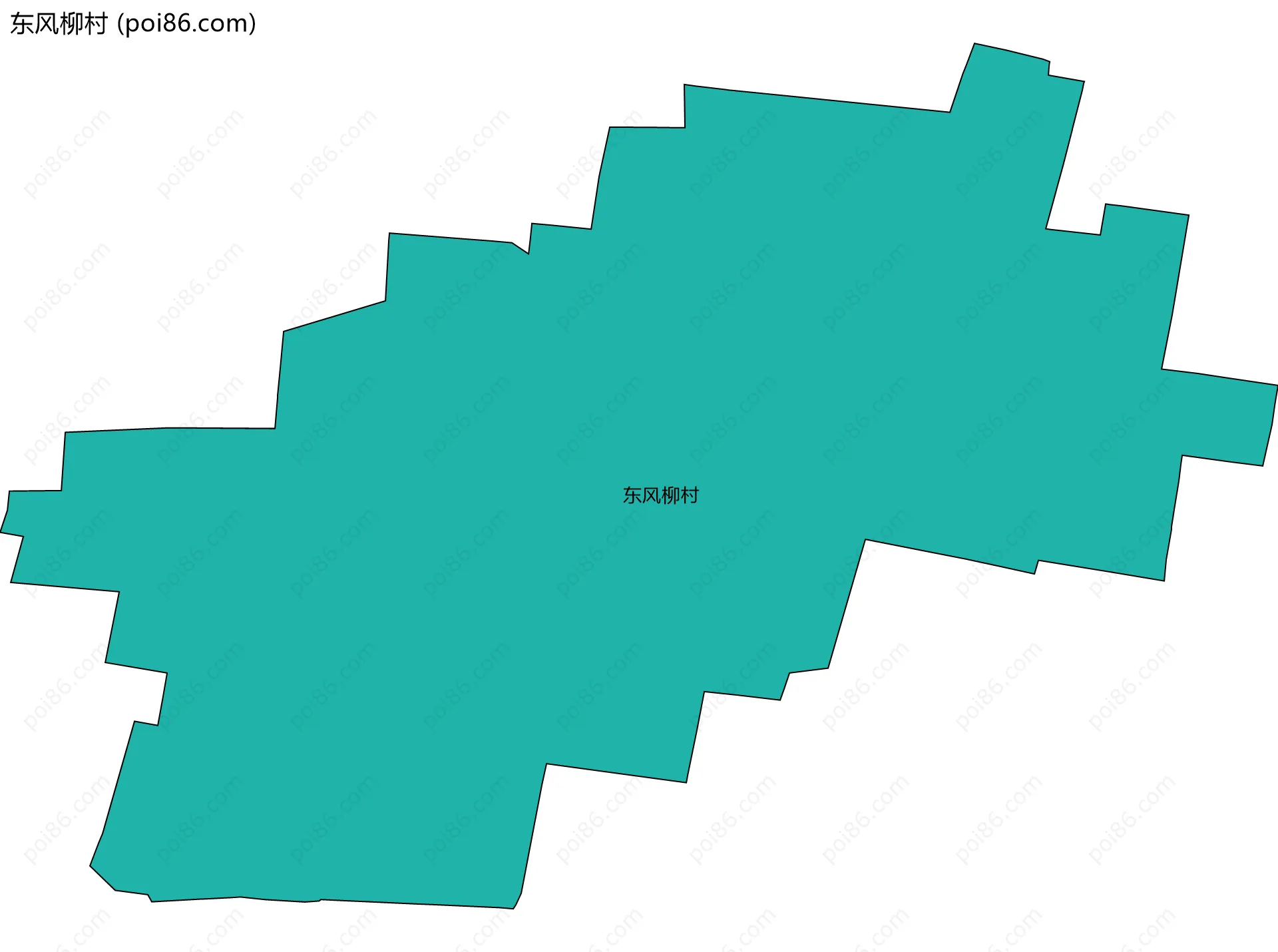 东风柳村边界地图