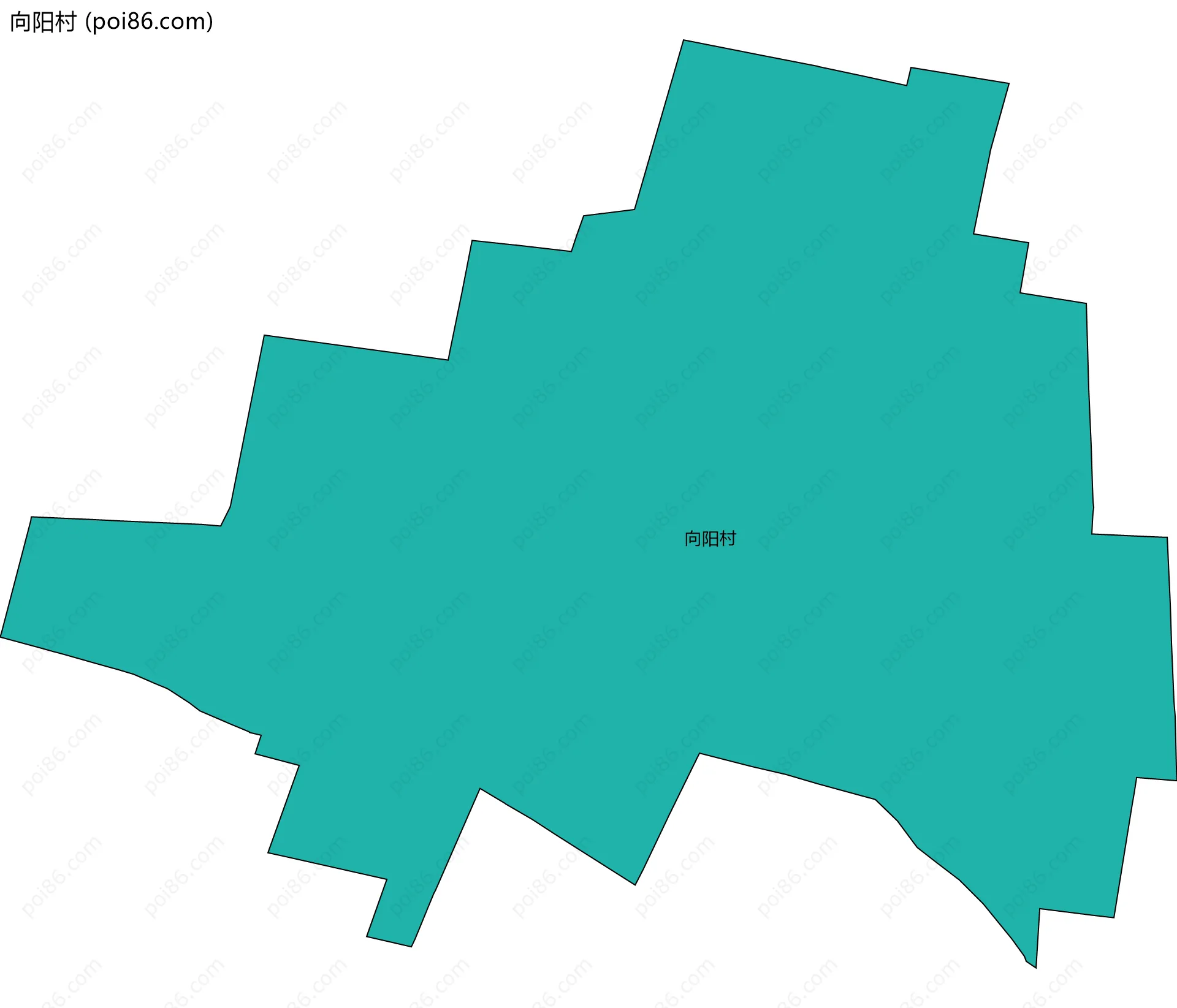 向阳村边界地图