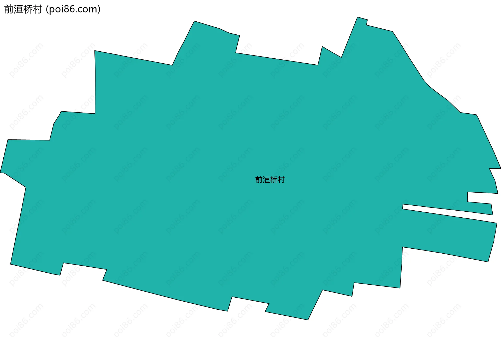 前洹桥村边界地图