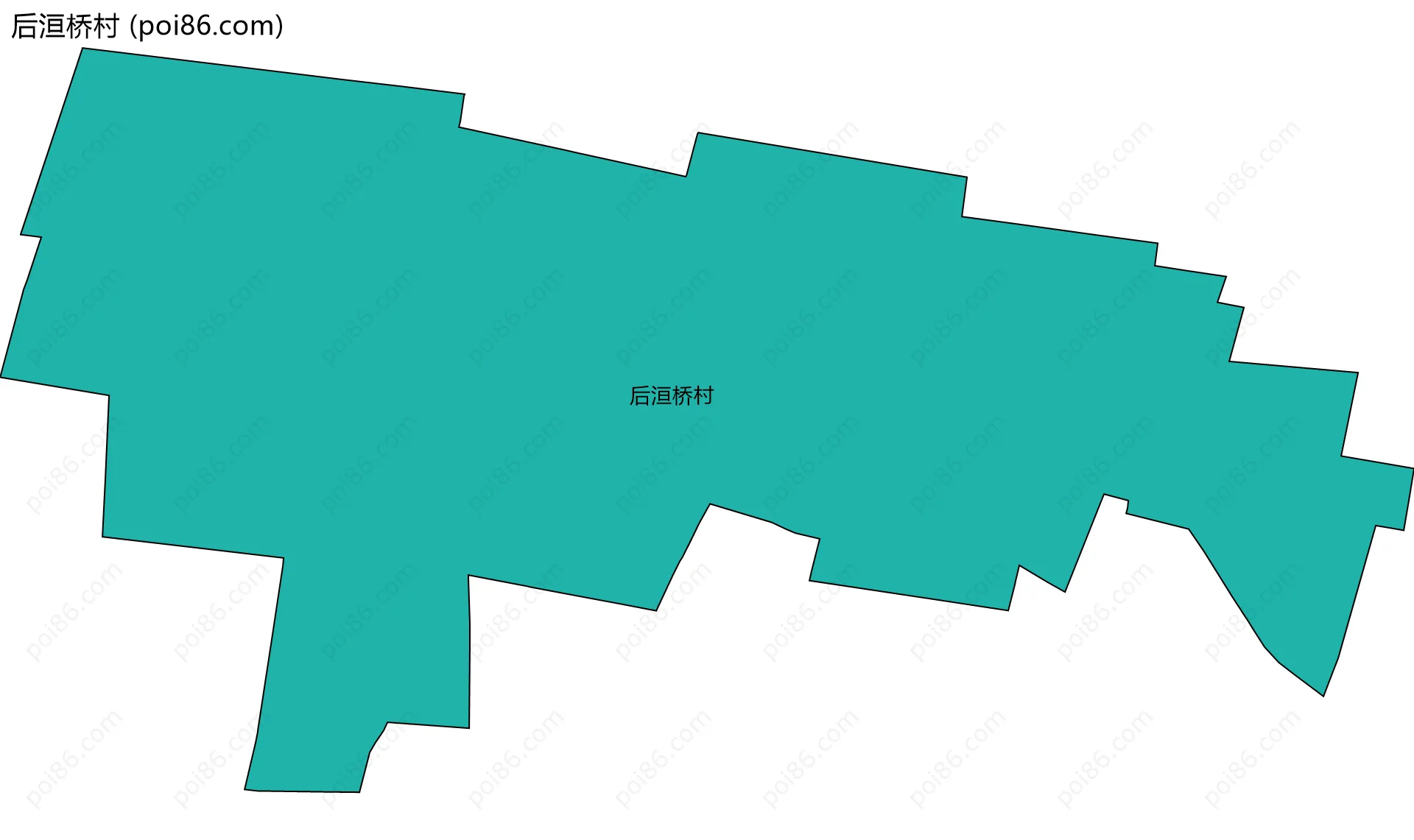后洹桥村边界地图