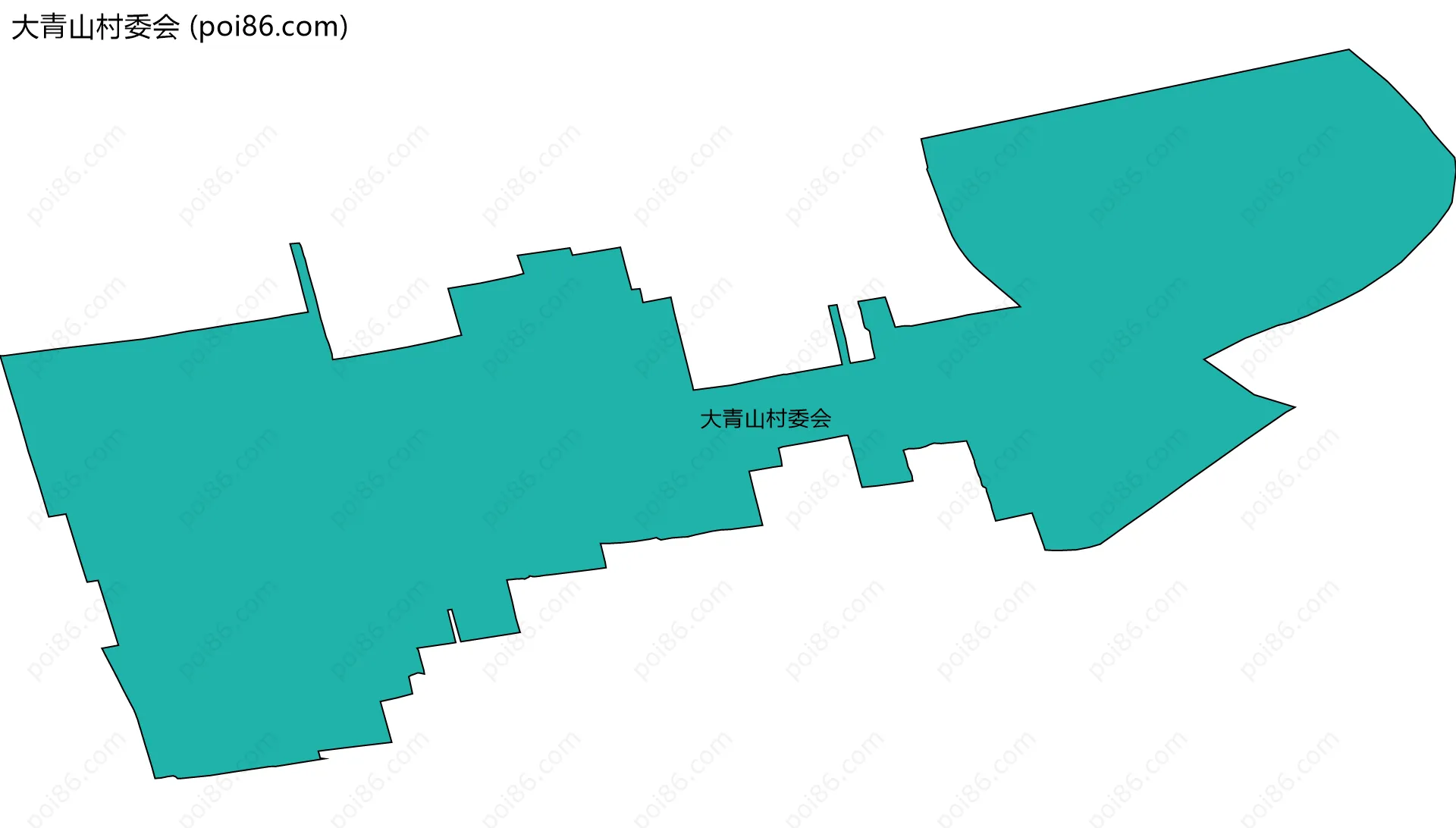 大青山村委会边界地图