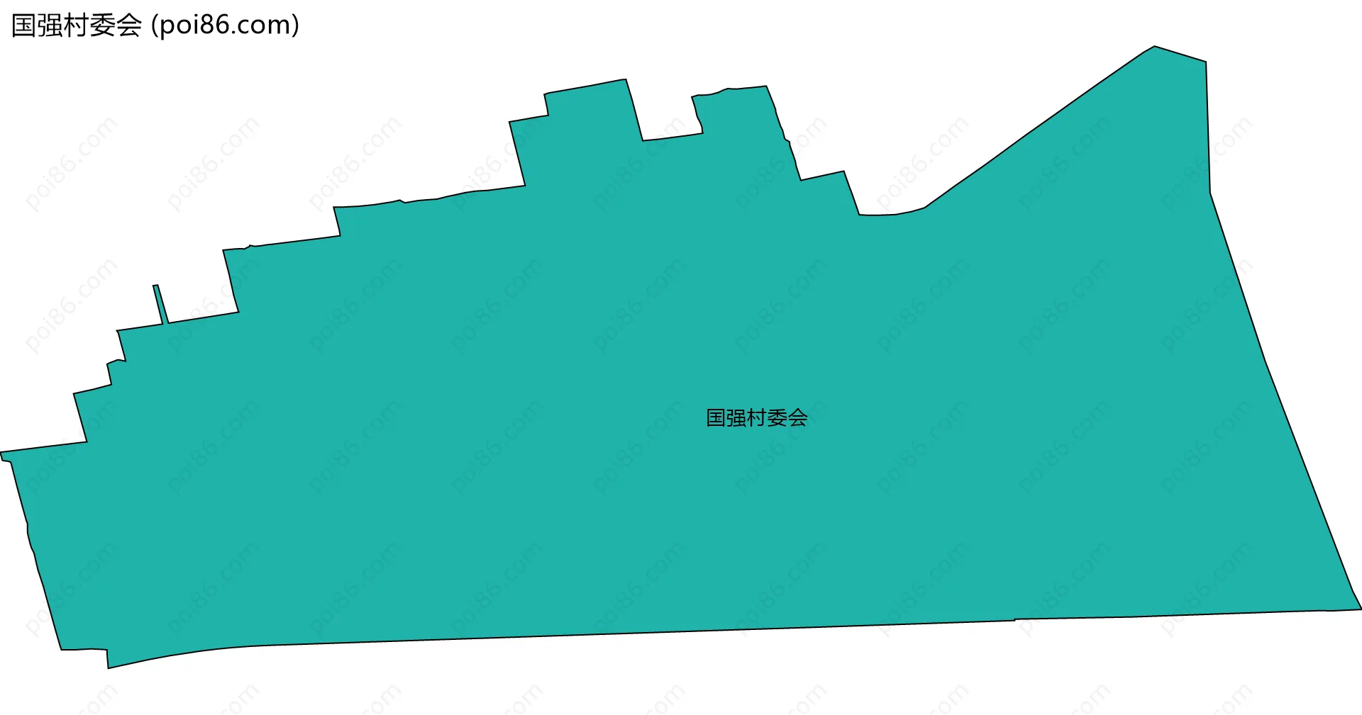 国强村委会边界地图