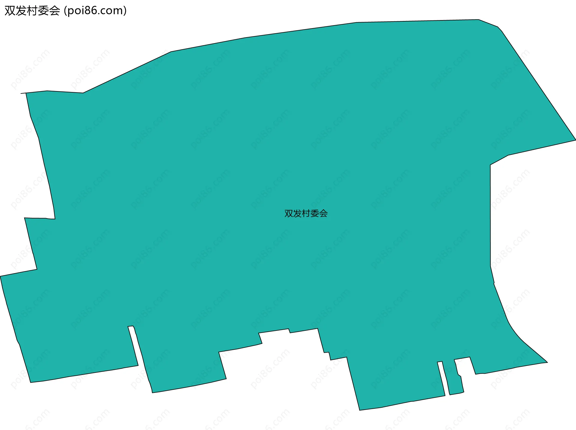 双发村委会边界地图