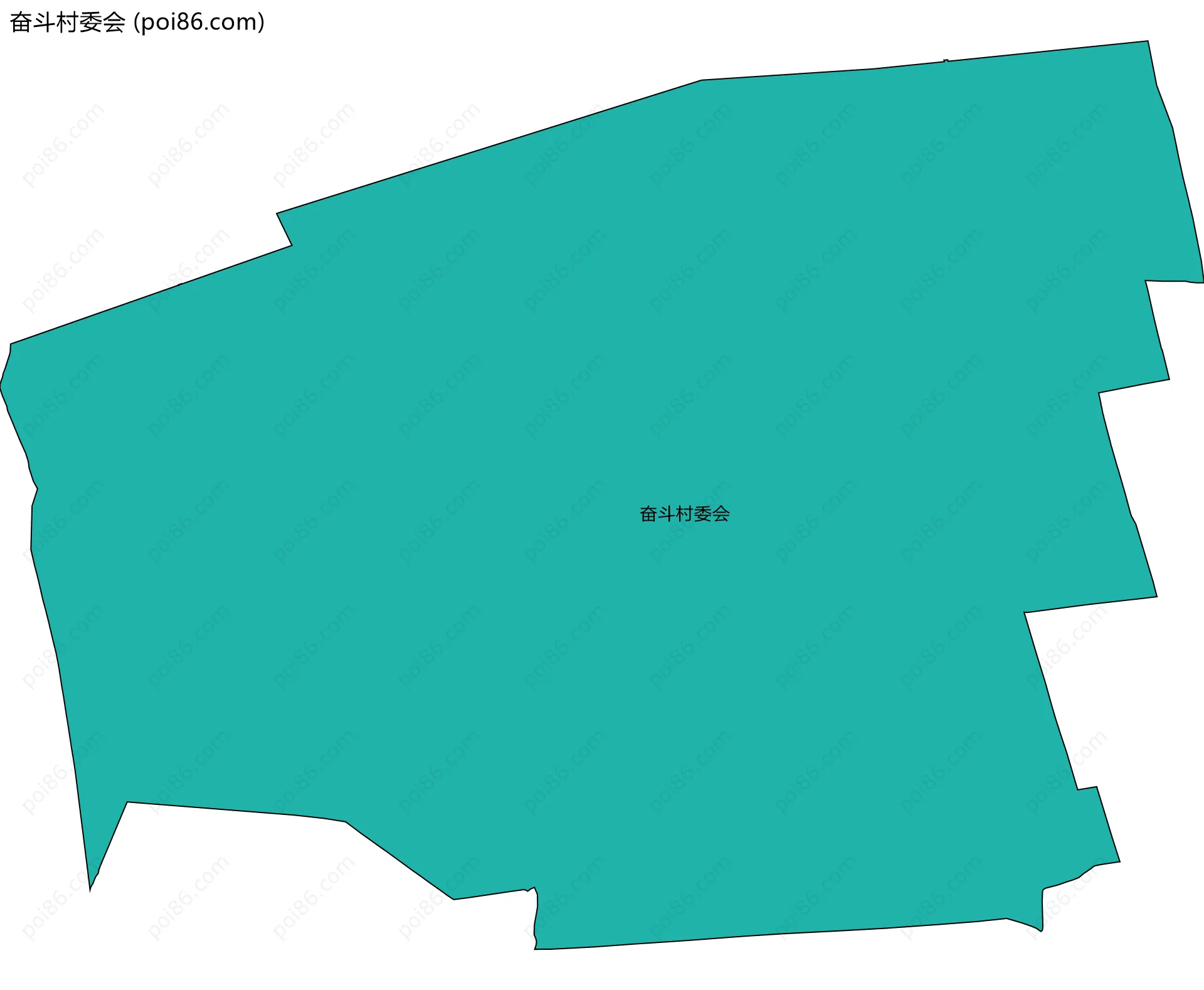 奋斗村委会边界地图