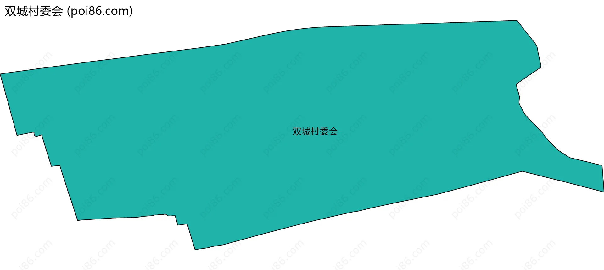 双城村委会边界地图