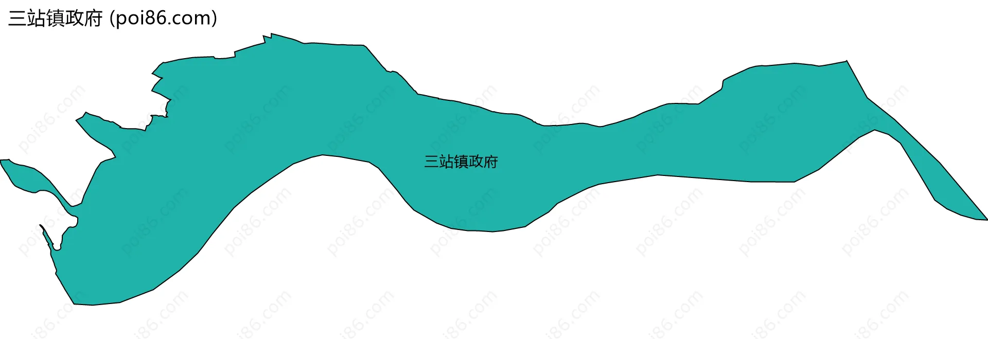 三站镇政府边界地图