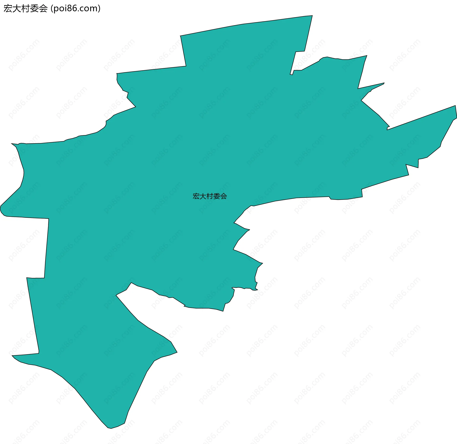 宏大村委会边界地图